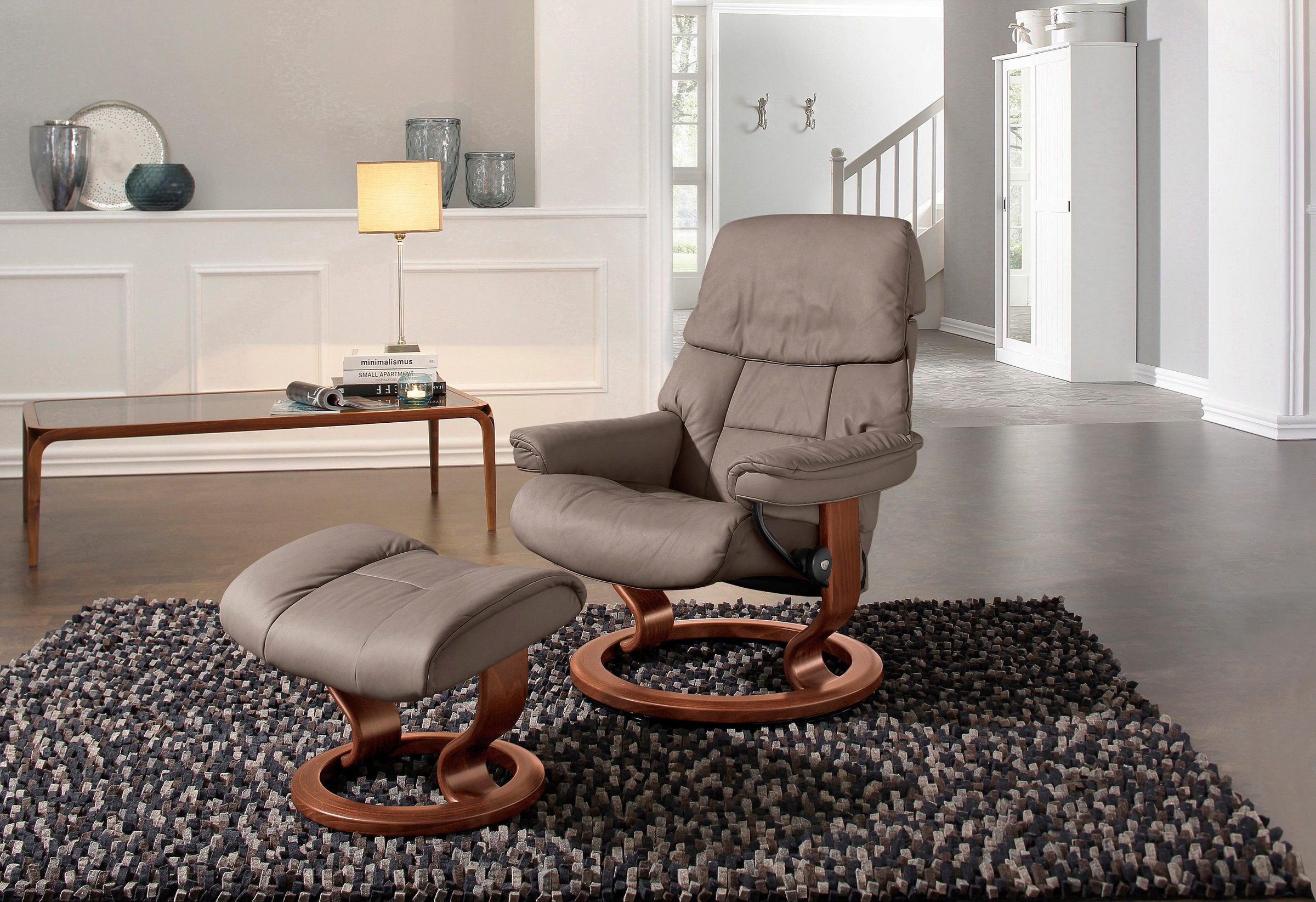 Thumbnail - Stressless Relaxsessel "Ruby", (Set), mit Classic Base, Größe L, Gestell Eiche, Wenge, Braun & Schwarz