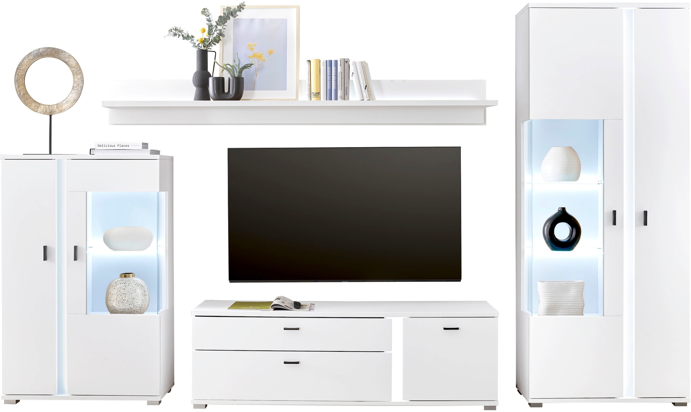 INOSIGN Wohnwand "LONG ISLAND" Set, 4 Stk. tlg. in moderner Trendfarbe,inkl günstig online kaufen