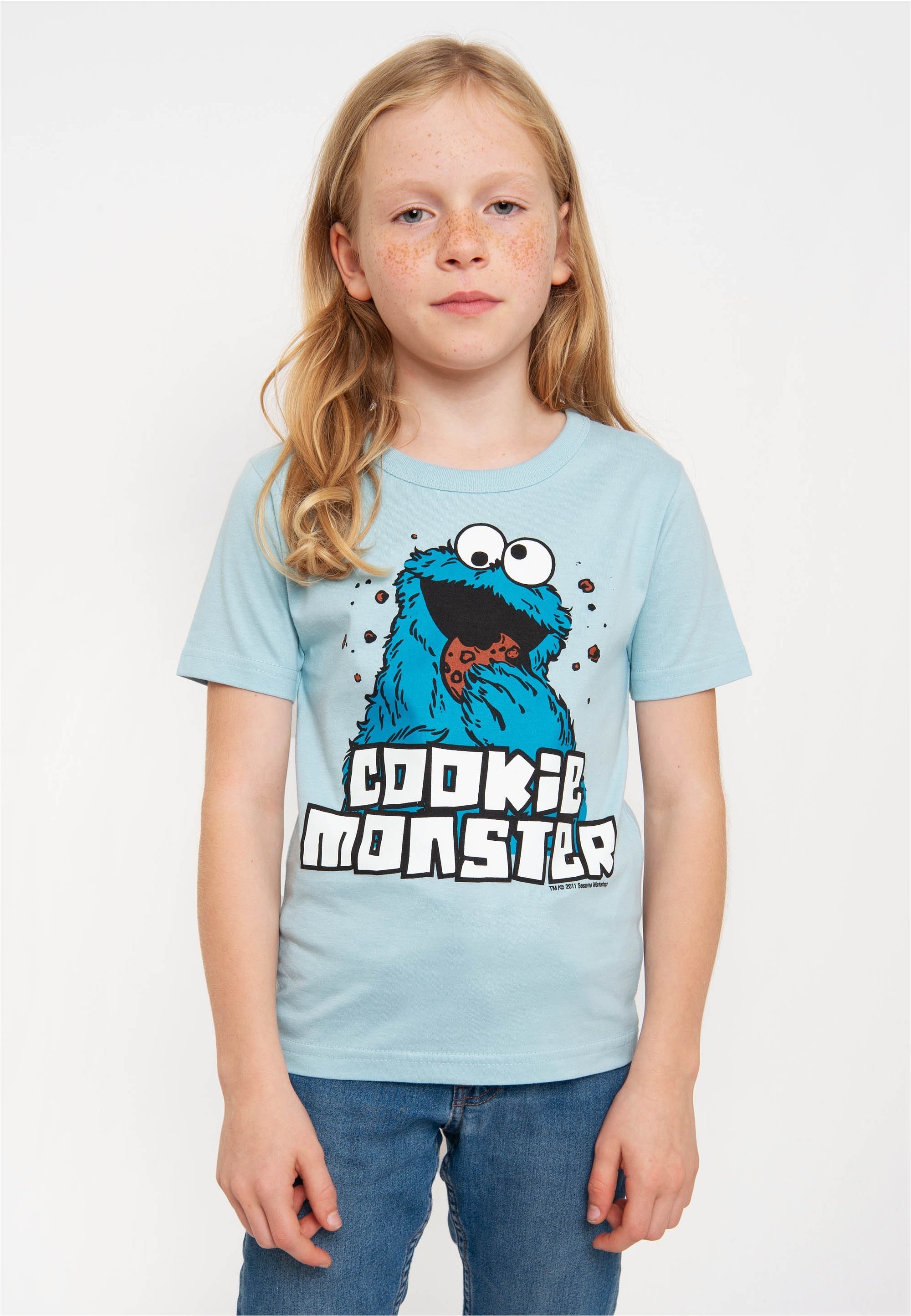 Thumbnail - LOGOSHIRT T-Shirt "Sesamstraße - Krümelmonster" mit coolem Frontprint