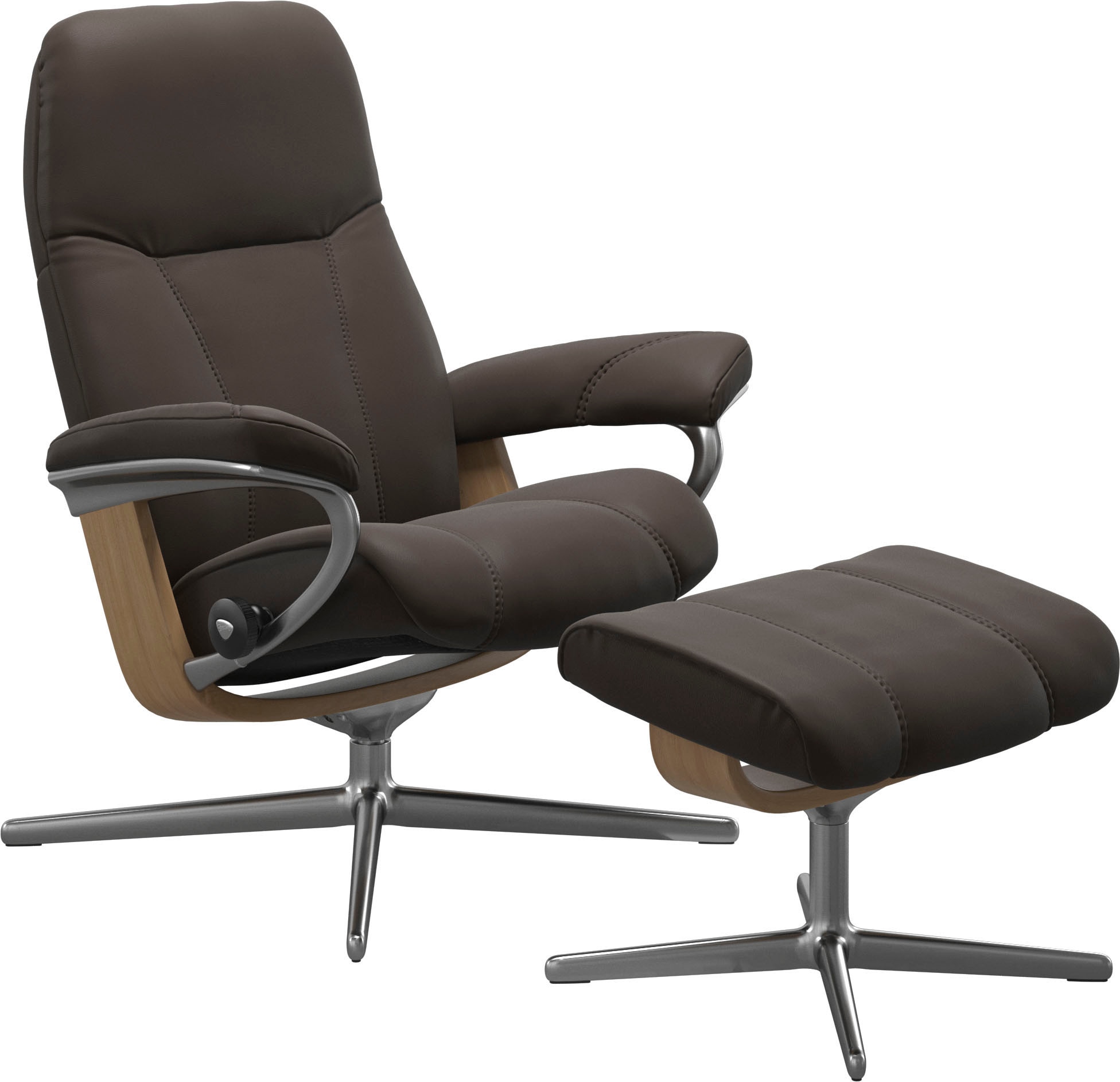 Stressless® Fußhocker »Consul« mit Cross Base, Größe S, M & L, Holzakzent Eiche