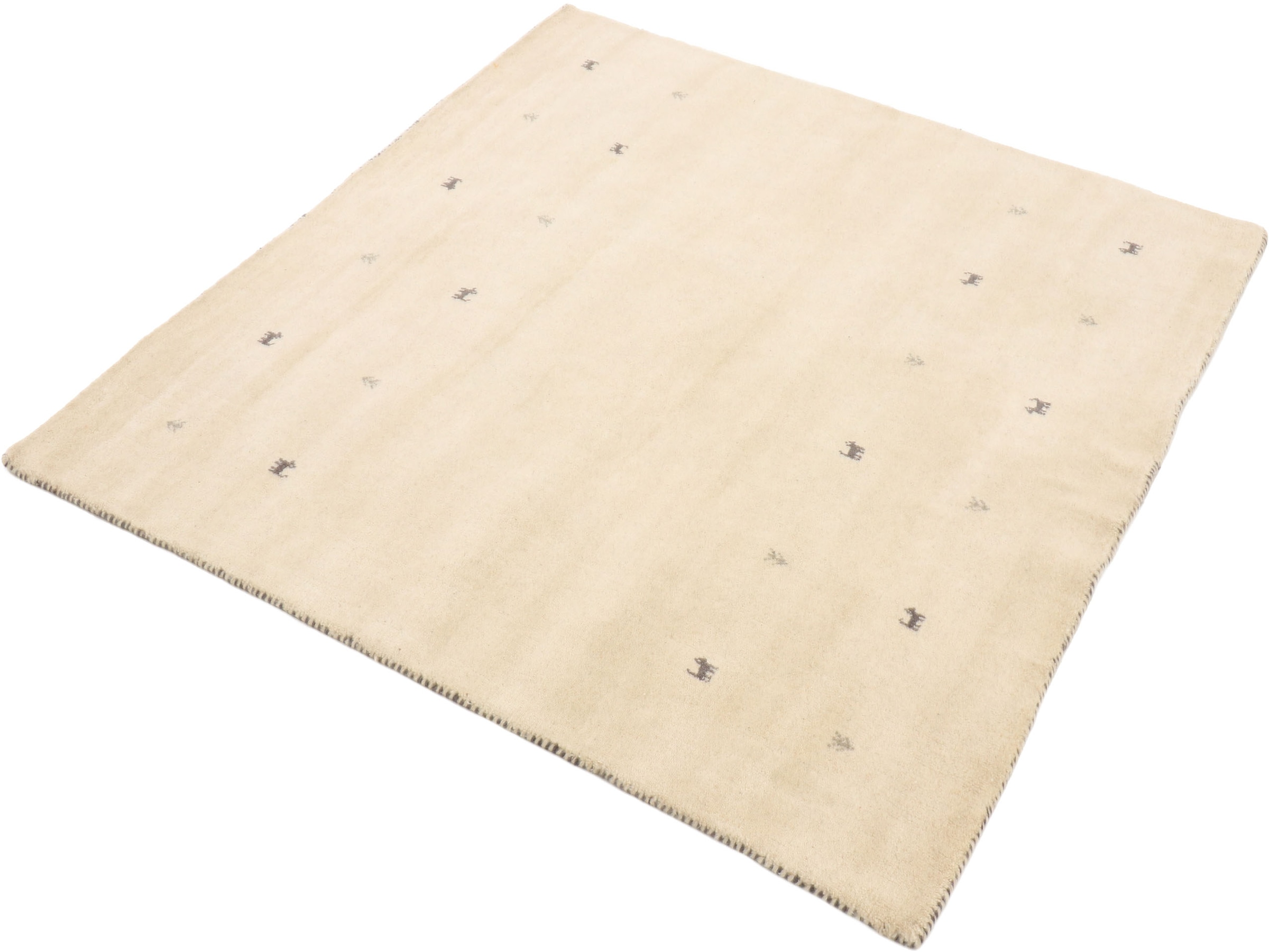 carpetfine "Gabbeh Uni, auch als Läufer und Rund erhältlich" quadratisch 15 mm Höhe reine Wolle, handgewebt, Gabbeh Loom Tiermotiv, große Farbauswahl