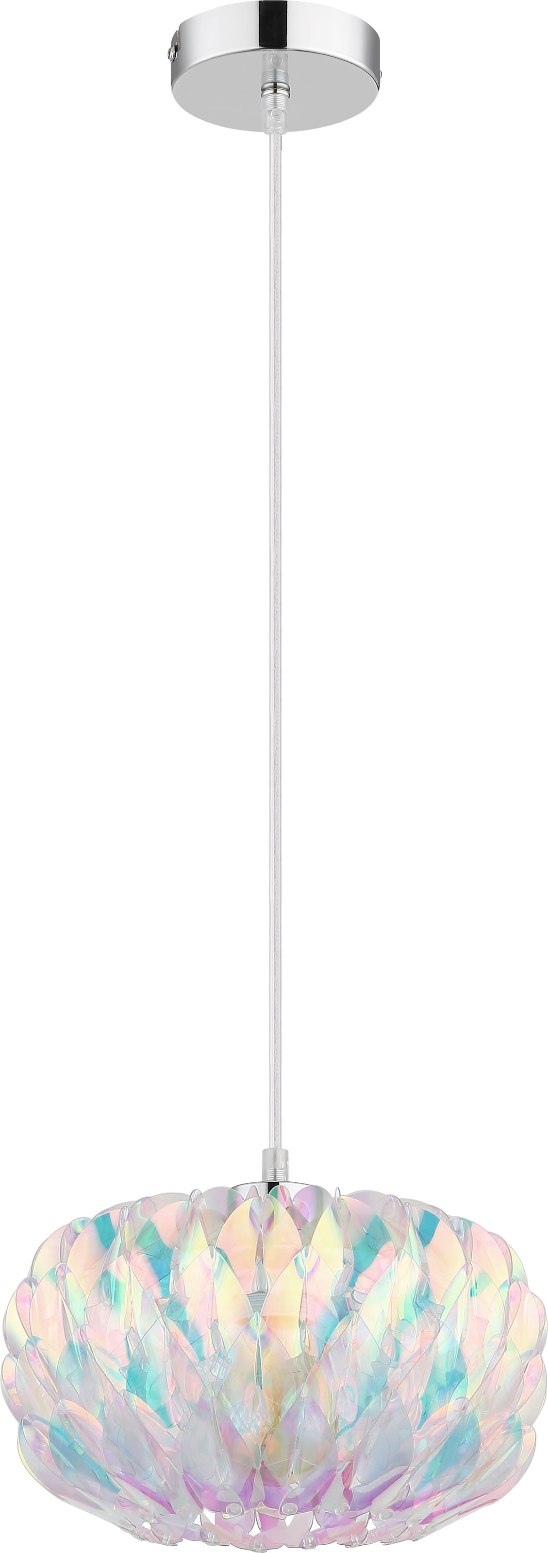 GLOBO LIGHTING Hängeleuchte »JUANA« E27 1 Stk. Chrom-Pendelleuchte, Spiegeloptik, höhenverstellbar, E27, Ø250mm
