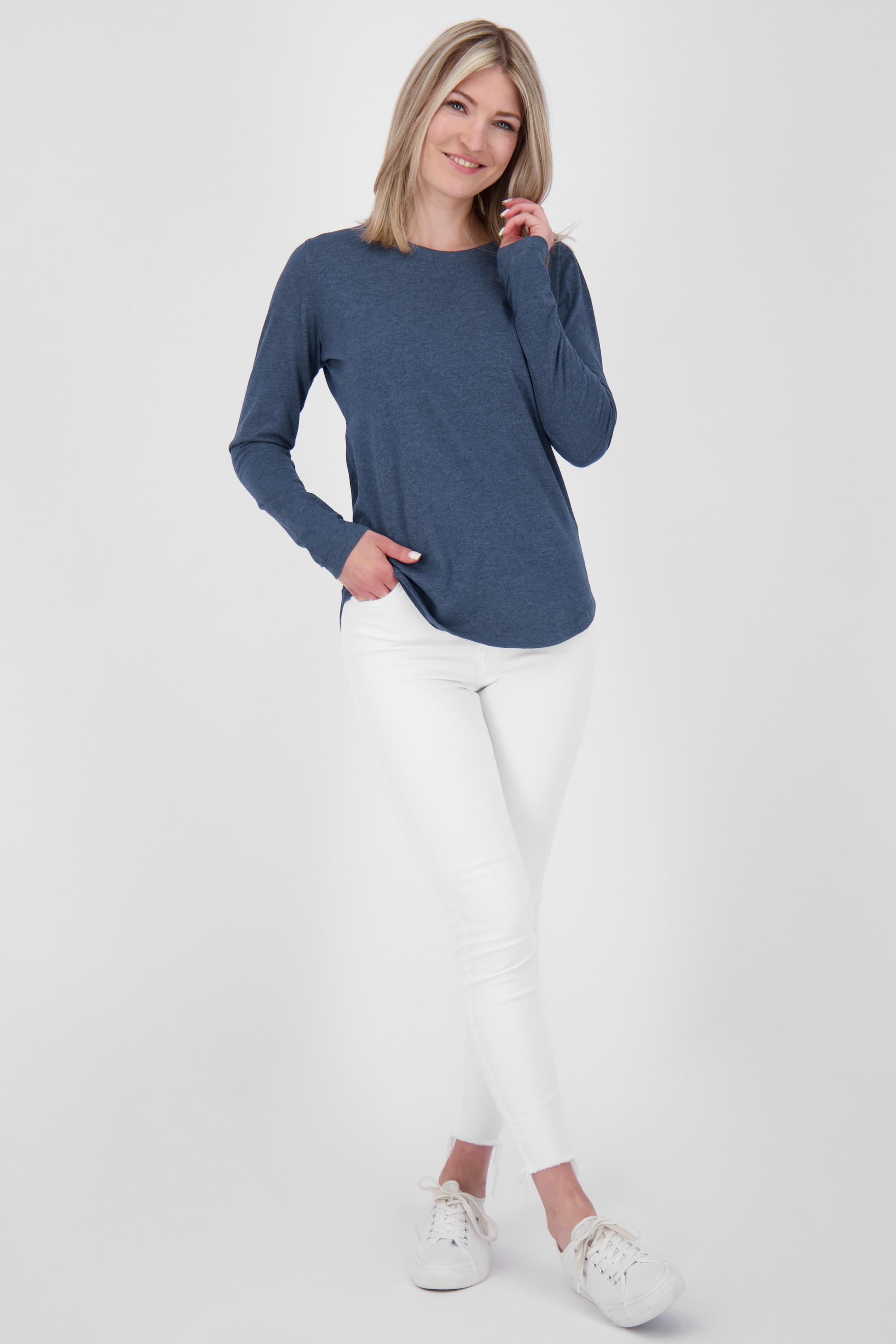 Alife & Kickin Langarmshirt »Damen LeaAK A«, Figurnah geschnittenes Longsleeve Shirt mit Rundhalsausschnitt