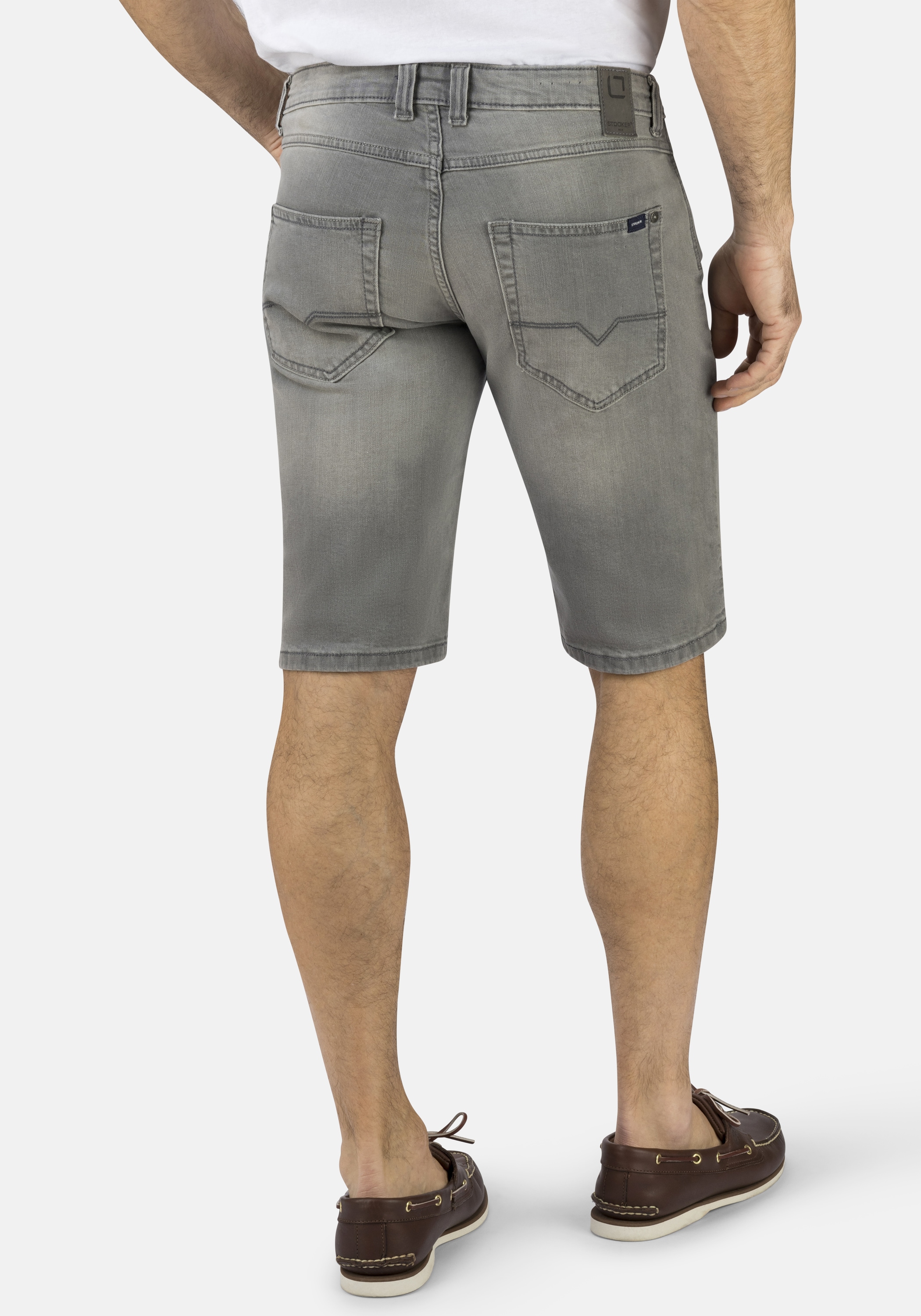 Stooker Men Bermudas »5-Pkt Style Summer Denim Bermudas«, Sommer Straight Fit Casual Stretchdenim für Herren