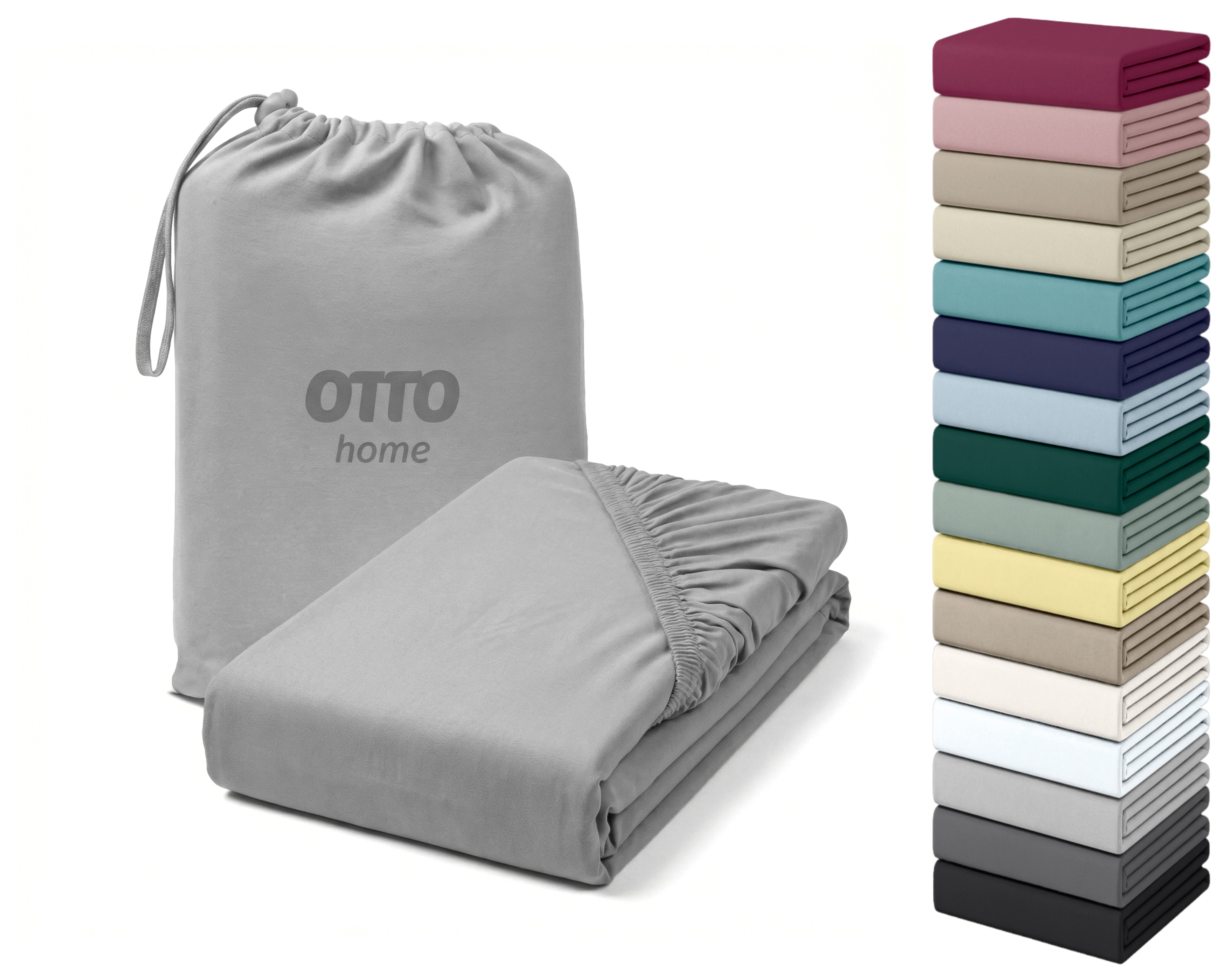 OTTO home Spannbettlaken "Cremona, Basic & Premium Qualität mit Elasthan" Bettlaken für Matratzen von 20-25 cm Höhe, 96% Baumwolle & 4% Elasthan