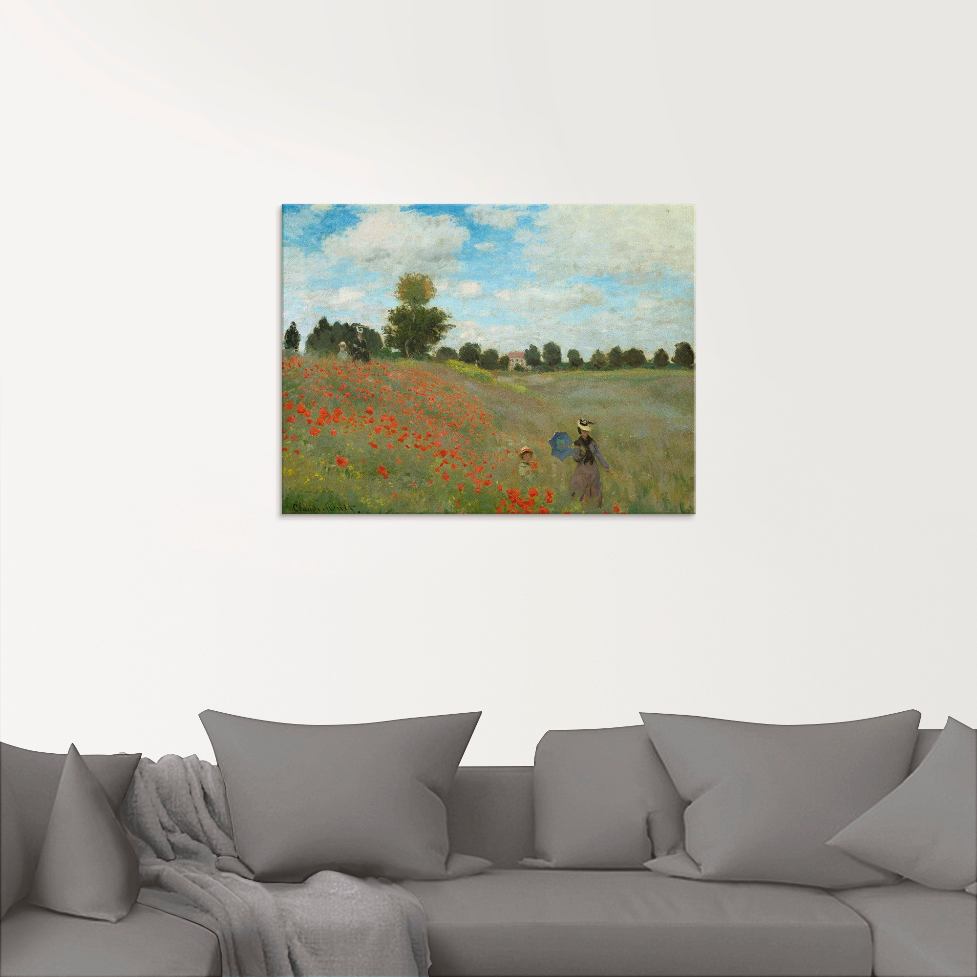Artland Glasbild »Mohnfeld bei Argenteuil. 1873«, Blumen, (1 St.), in verschiedenen Größen