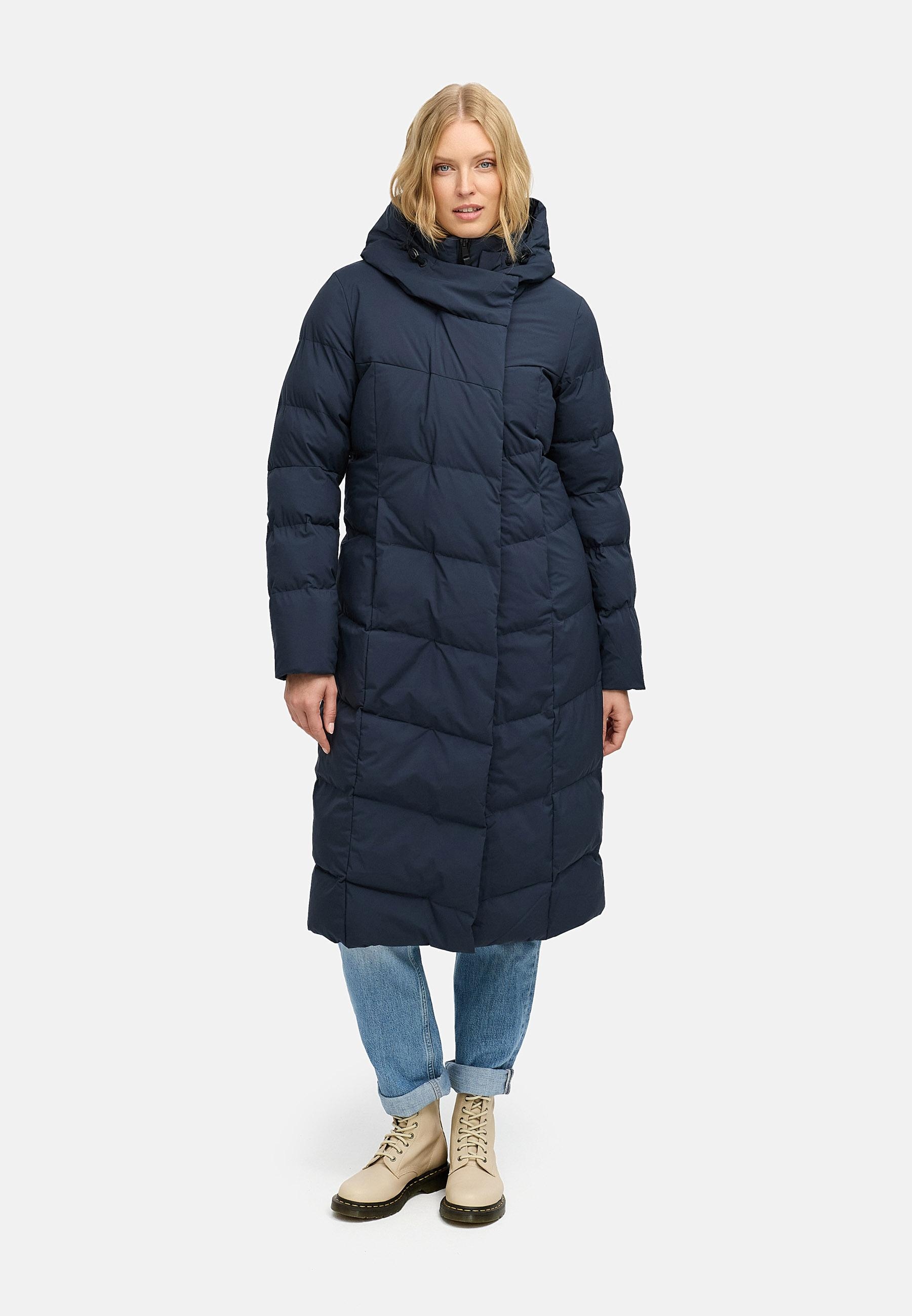 Ragwear Wintermantel »Pavla Long Soft YOUMODO«, Wasserdichter Steppmantel mit Kuschelkragen