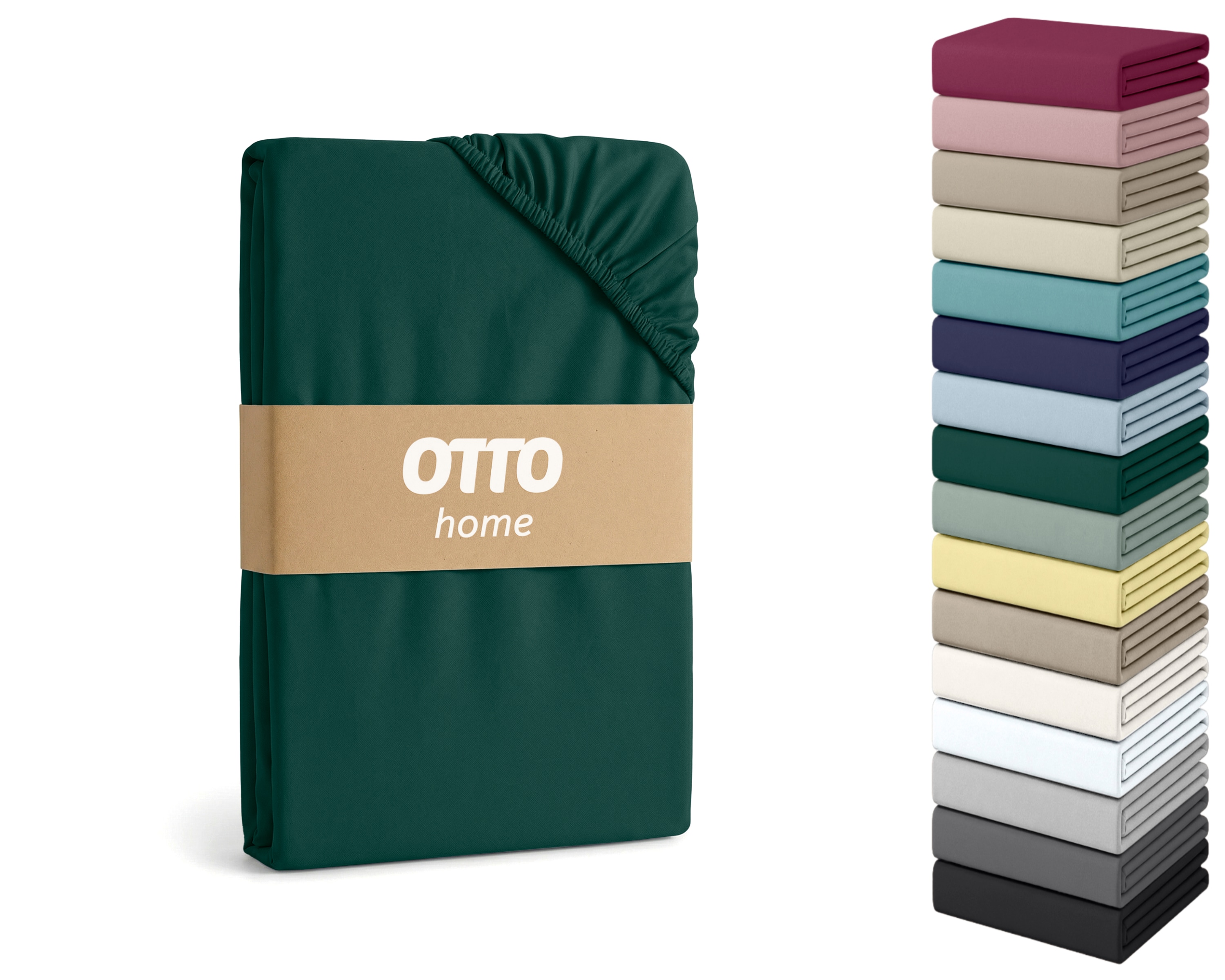 OTTO home Spannbettlaken "Cremona, Basic & Premium Qualität mit Elasthan" Bettlaken für Matratzen von 20-25 cm Höhe, 96% Baumwolle & 4% Elasthan