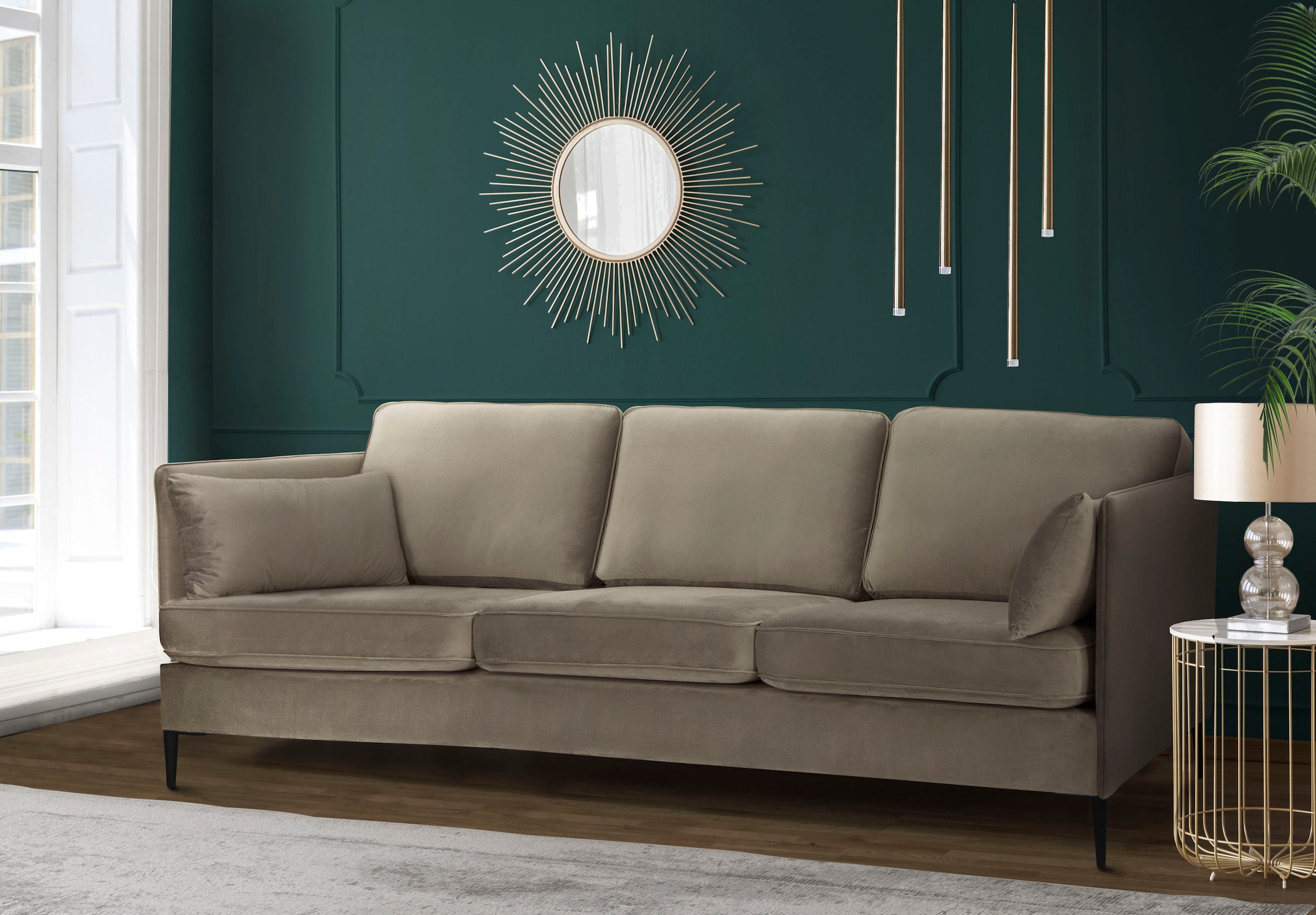 Home affaire "Light" inklusive loser Zierkissen, mit schmalen Armlehnen und günstig online kaufen