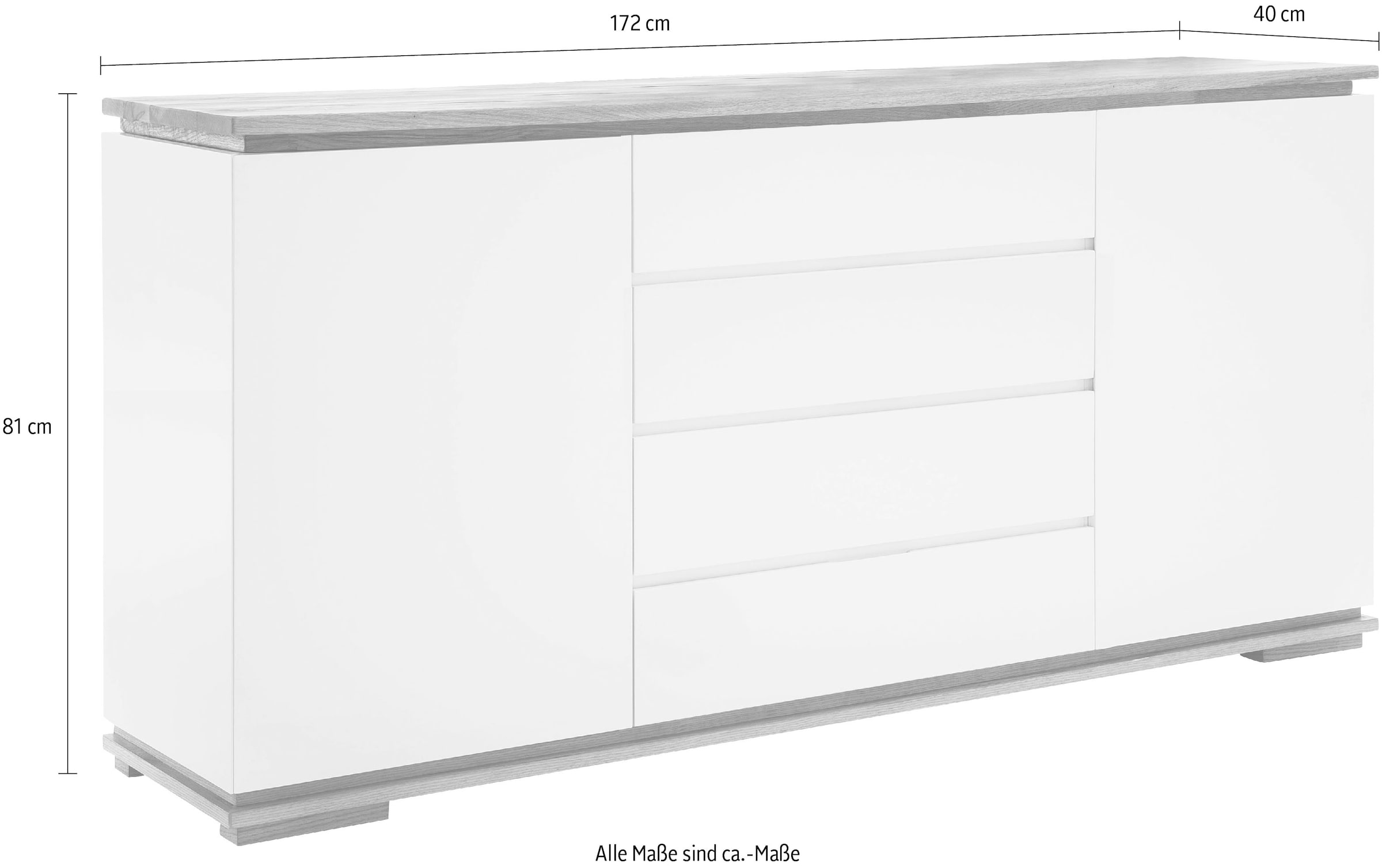 MCA furniture Sideboard »Chiaro«, Breite ca. 172 cm