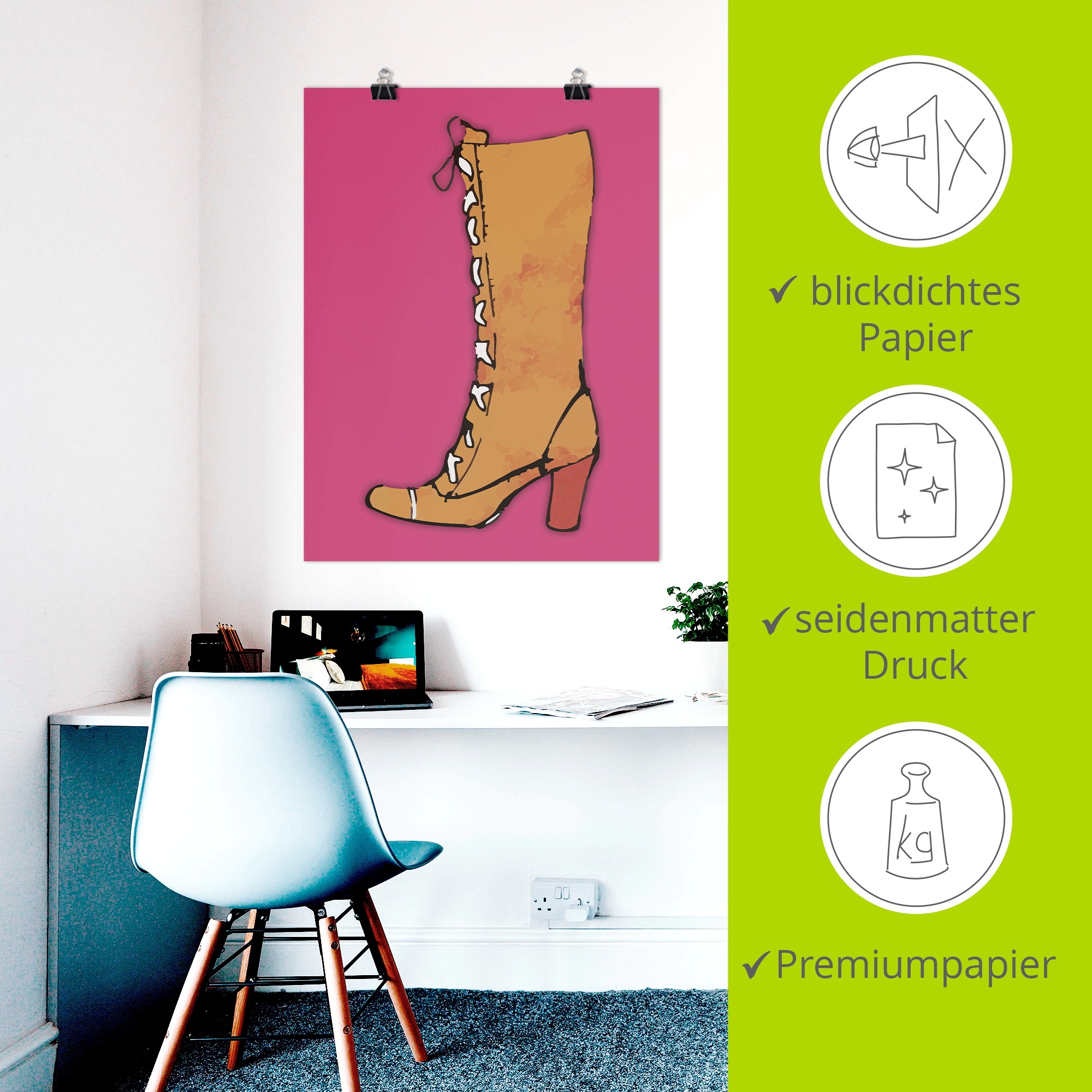 Artland Wandbild »Stiefel« Fashion 1 Stk. tlg. als Alubild, Leinwandbild, Poster, Wandaufkleber in verschied. Größen