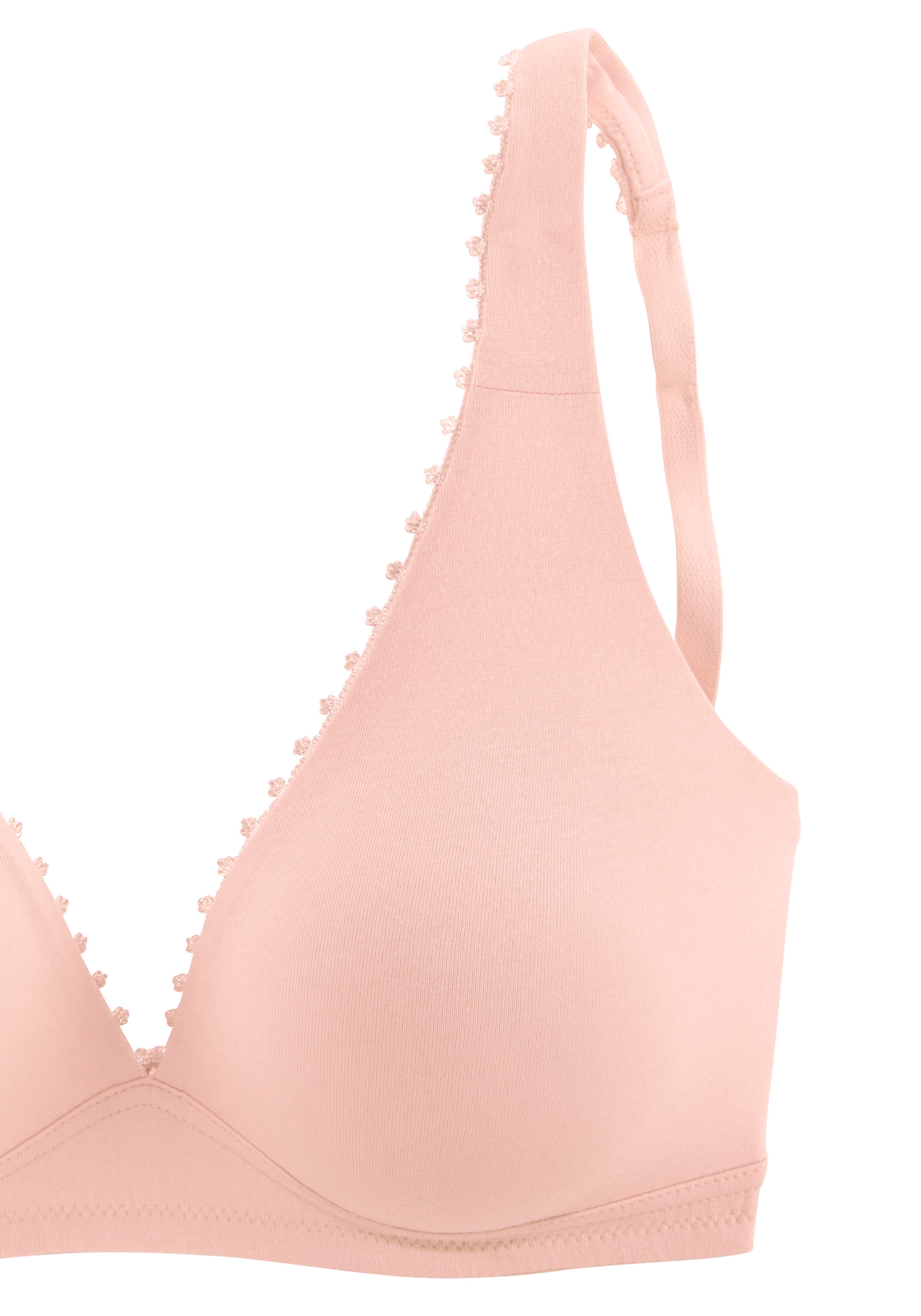 petite fleur Bralette-BH, (Packung, 2 Stück), in High-Apex-Schnittform mit  schöner Zierborte, Basic Dessous bestellen