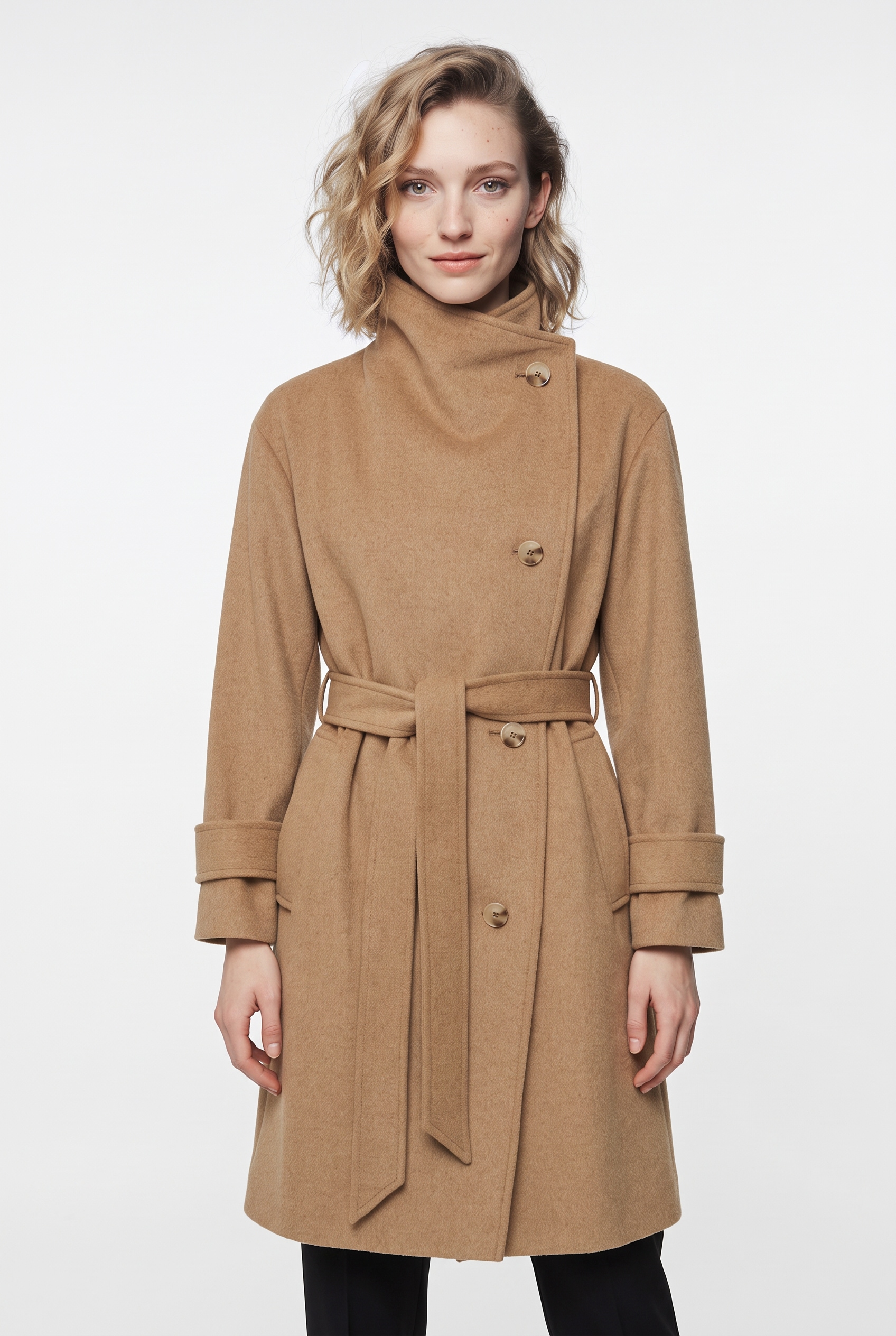 BOSS ORANGE Langmantel »Cayla Premium Damenmode« mit Wolle, Relaxed Fit