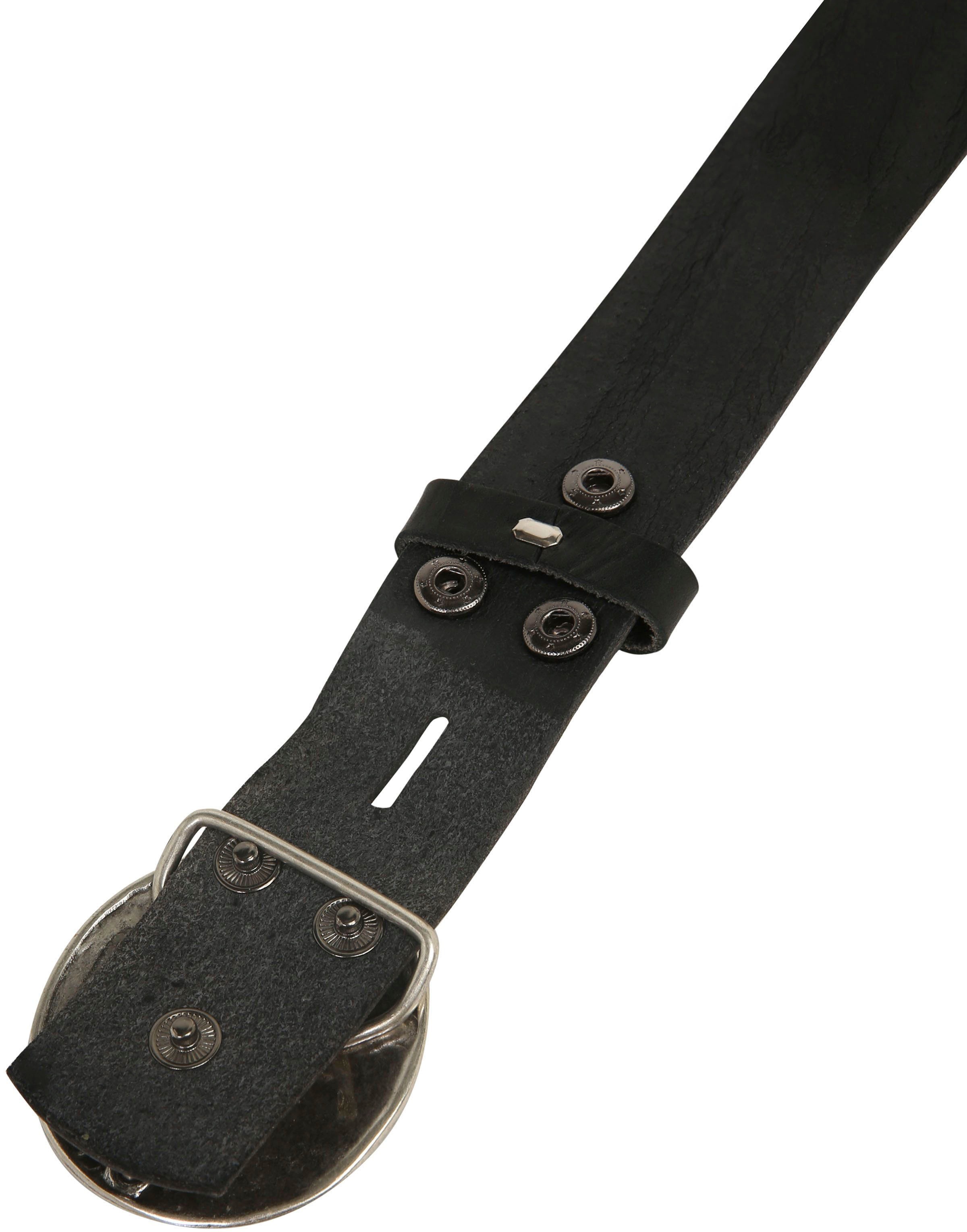 Ledergürtel RETTUNGSRING GÜRTEL, Damen, Gr. 110, schwarz, Rindsleder, unifarben, Gürtel Ledergürtel 2