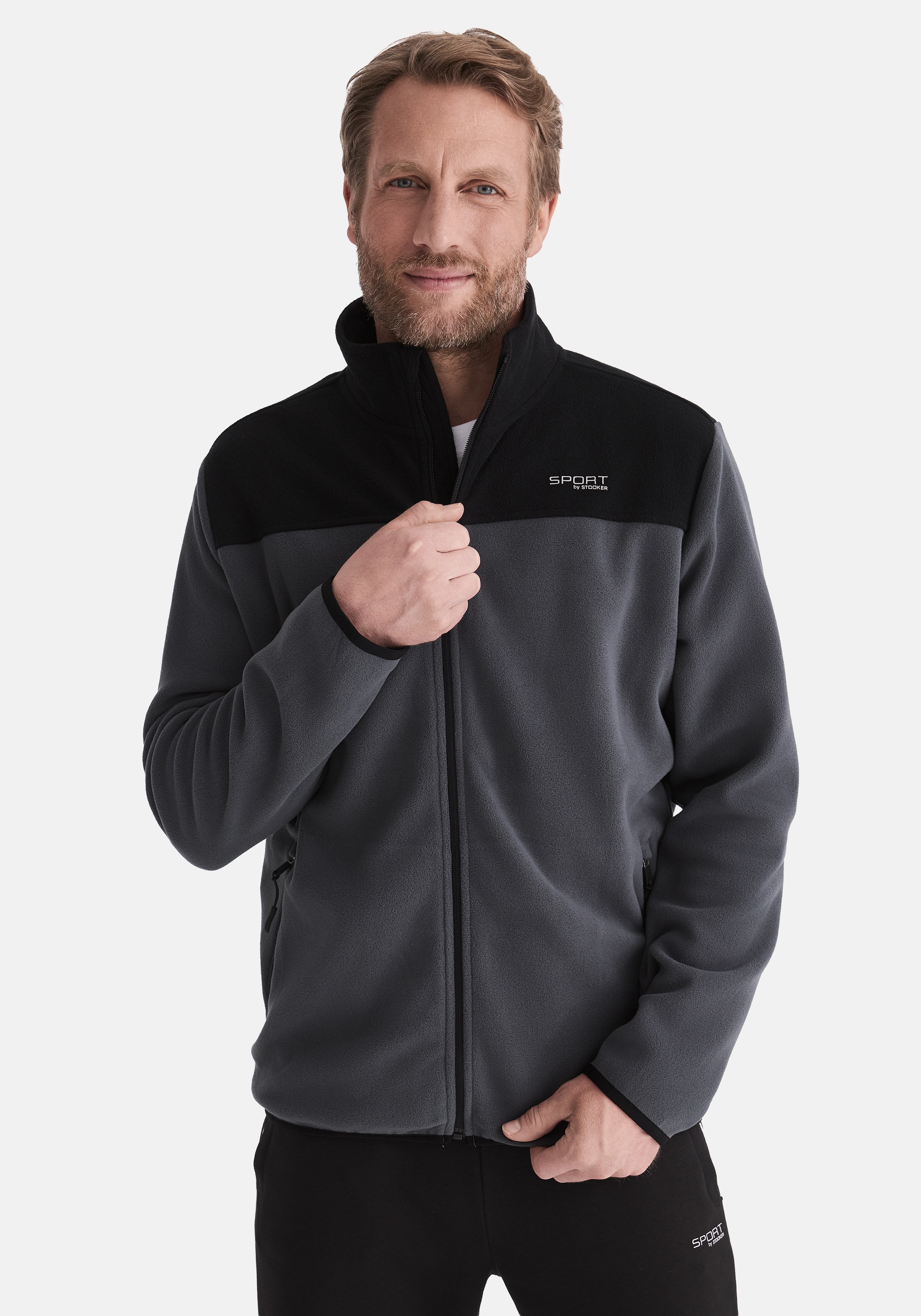 Stooker Men 1100000002199 "JOEL Fine Fleecejacke" Sherpa fleece Straight Fit Casual Sherpa für Herren