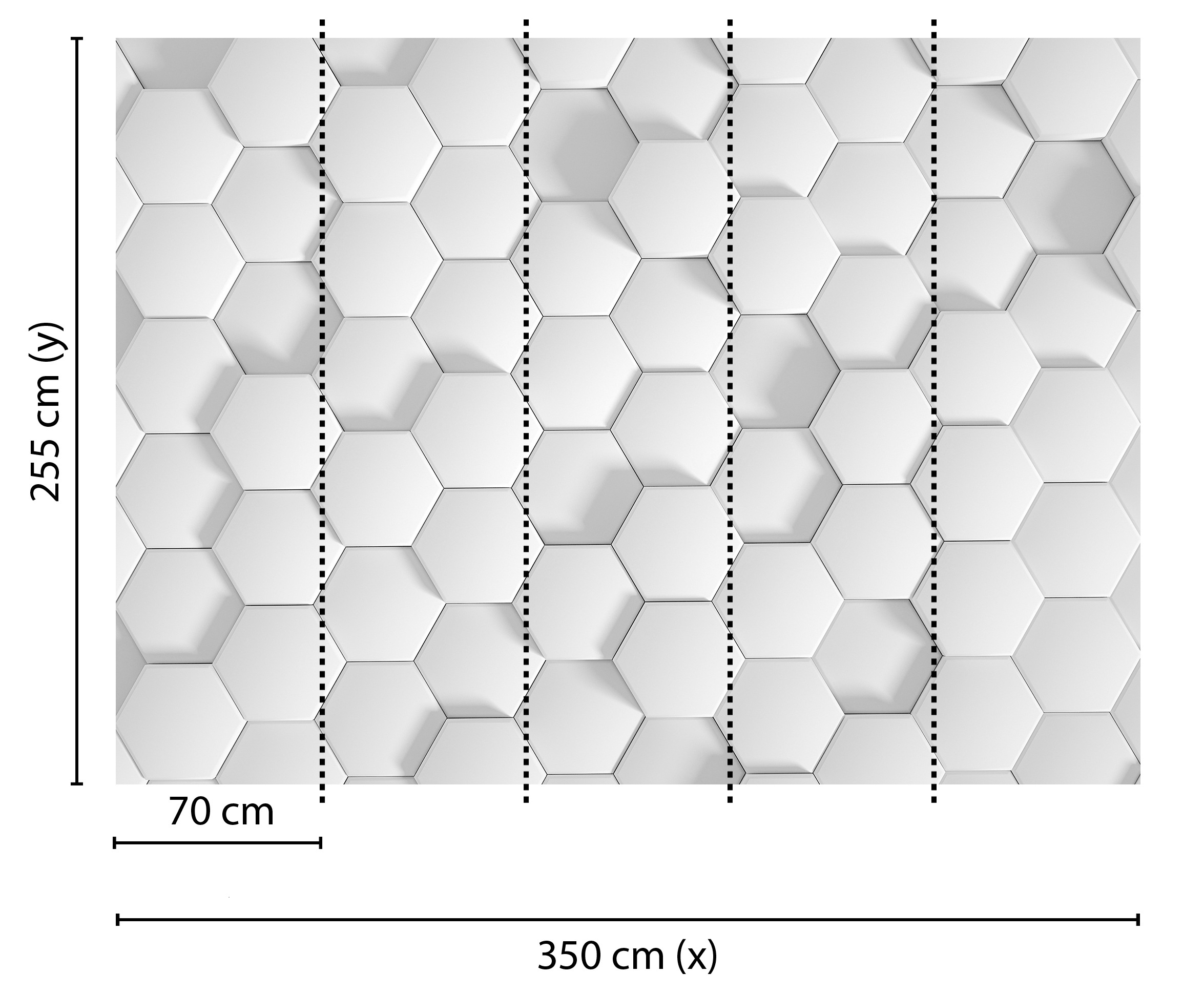 Thumbnail - living walls Fototapete "Designwalls Honeycomb 1" glatt Vlies, Wand, Schräge, Decke