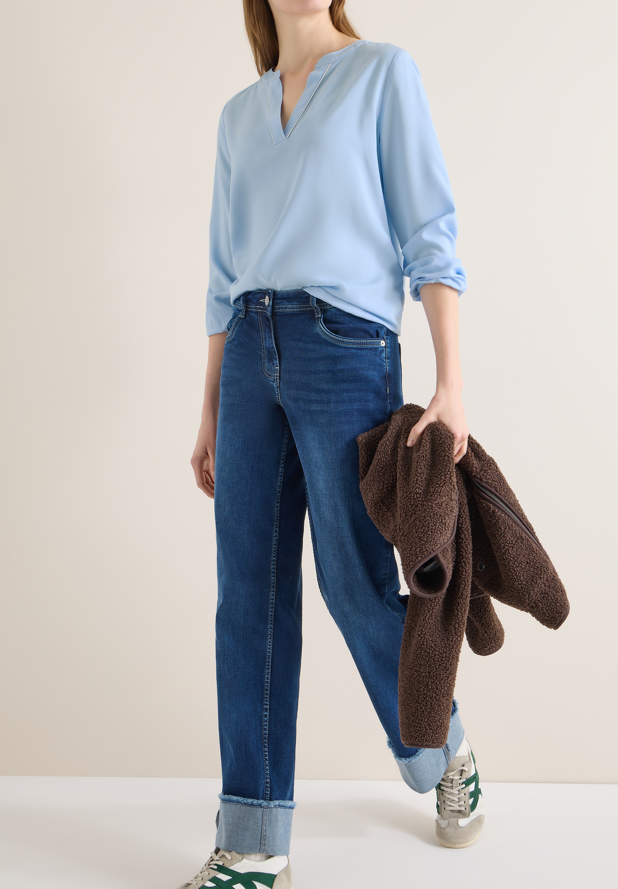 Cecil Blouson ohne Kapuze mit geschlitztem Rundhalsausschnitt günstig online kaufen