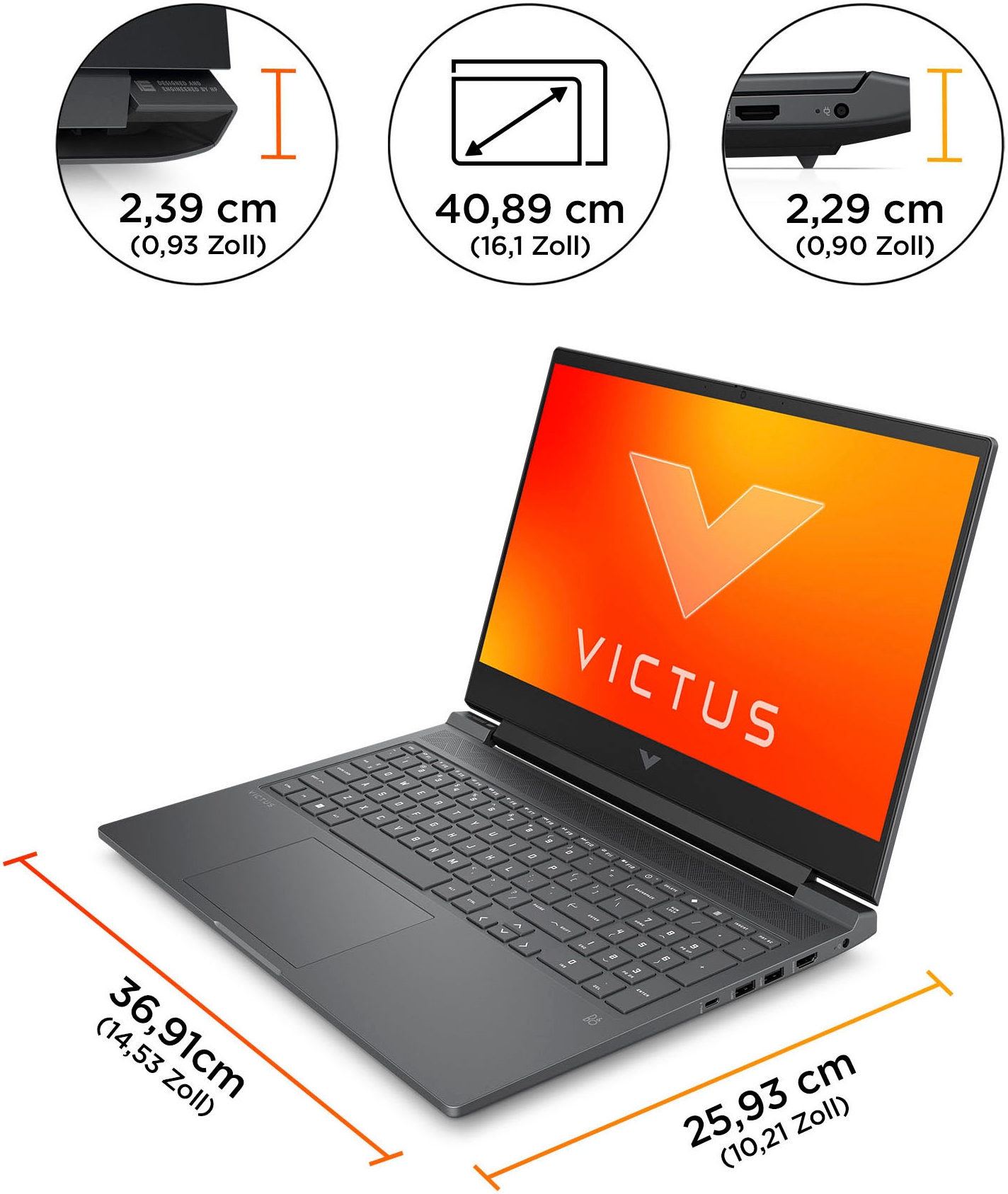 HP Gaming-Notebook »16-r0277ng«, 40,89 cm, / 16,1 Zoll, Intel, Core i7, GeForce RTX 4070, 512 GB SSD