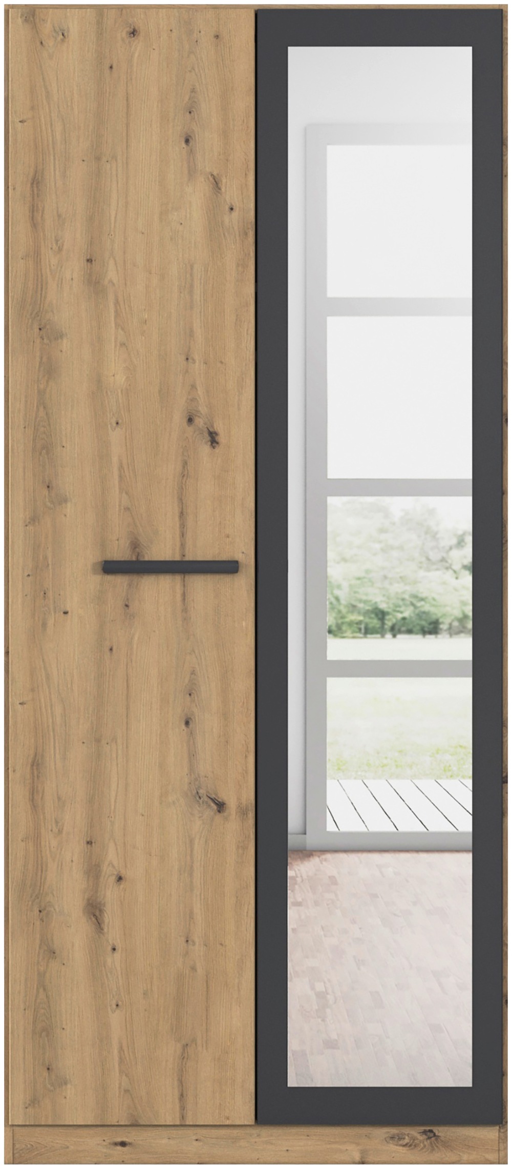 Thumbnail - rauch Drehtürenschrank "Kleiderschrank Schrank Garderobe Garderobenschrank Stauraumwunder MODI", optional mit Spiegel MA...