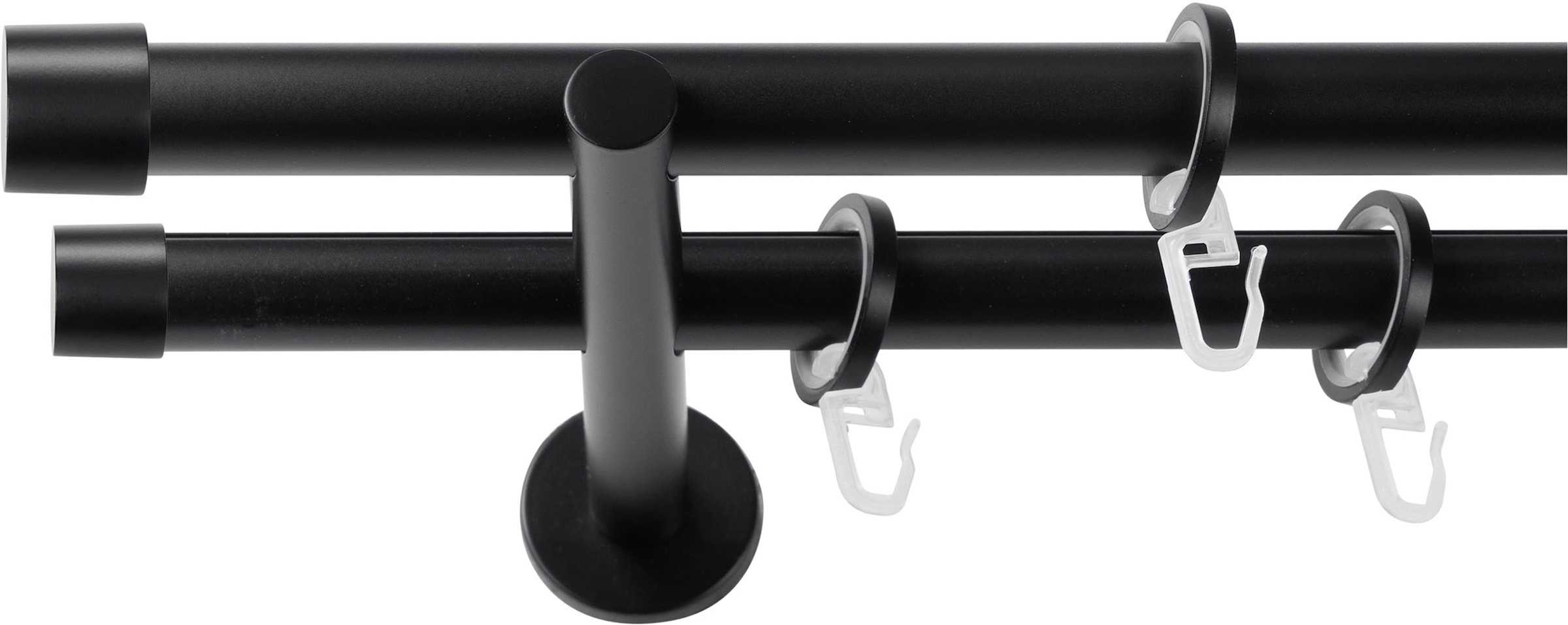 SN DECO GROUP Gardinenstange Ø 19 mm 2 läufig-läufig Fixmaß;kürzbar