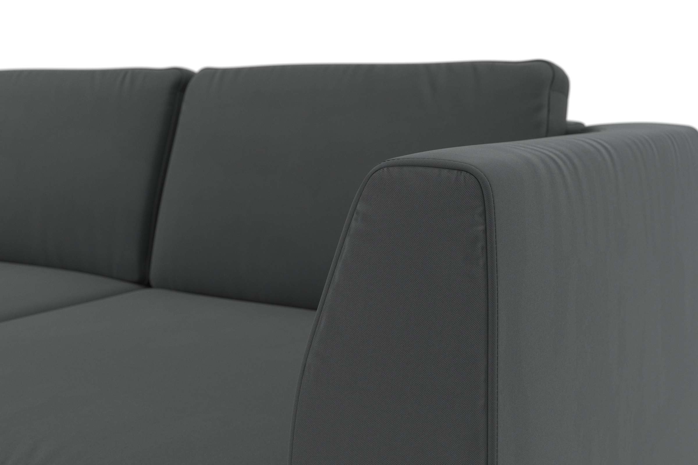 sit&more Ecksofa »Olsen L-Form«, inklusive Sitztiefenverstellung, wahlweise mit Bettfunktion, 15cm hoch