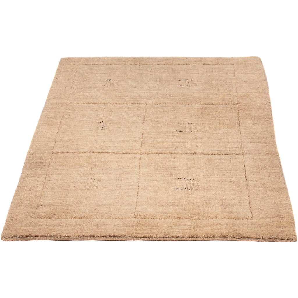 morgenland Wollteppich »Gabbeh - Loribaft Softy - 117 x 85 cm - hellbeige«, rechteckig