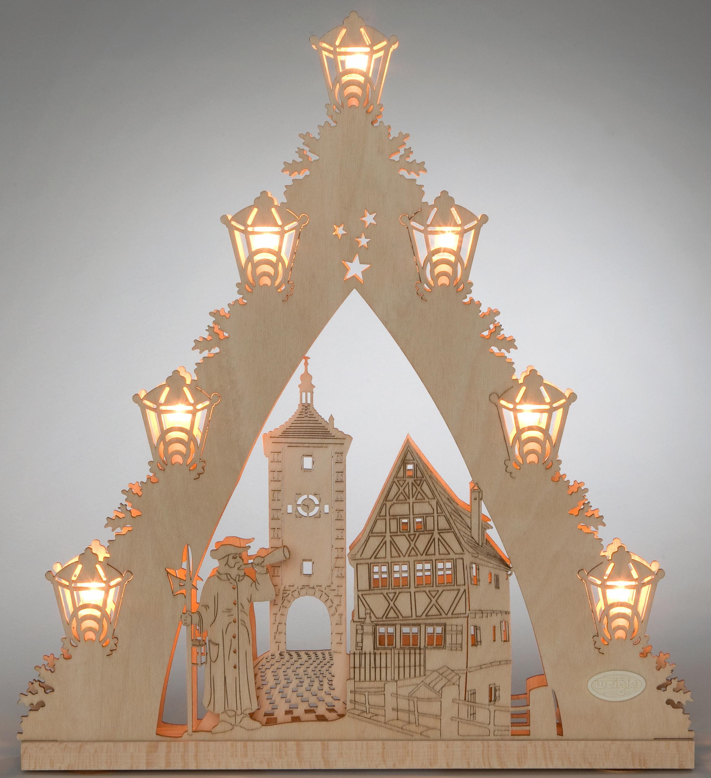 Weigla Lichterbogen »Rothenburg ob | der Weihnachtsdeko«, kaufen BAUR Lichterspitze 7-flammig, Tauber