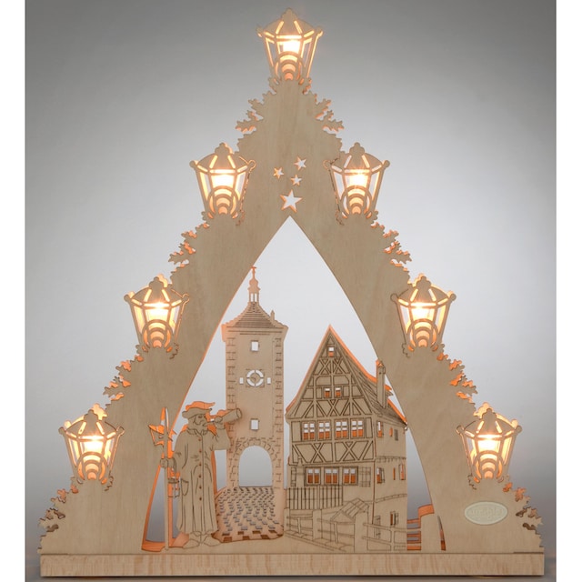 Weigla Lichterbogen »Rothenburg ob der Tauber, Weihnachtsdeko«, 7-flammig,  Lichterspitze kaufen | BAUR