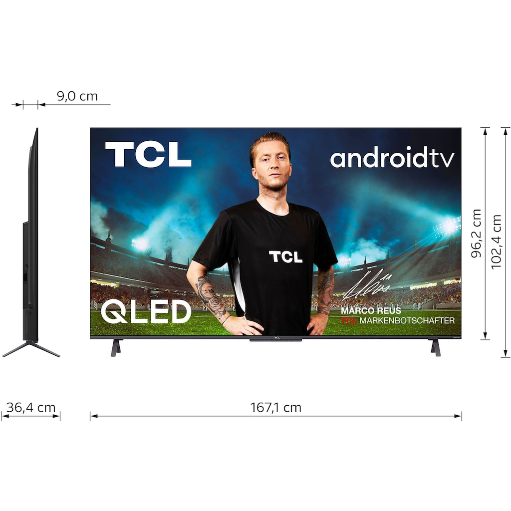TCL QLED-Fernseher »75C722X1«, 189 cm/75 Zoll, 4K Ultra HD, Android TV-Smart-TV