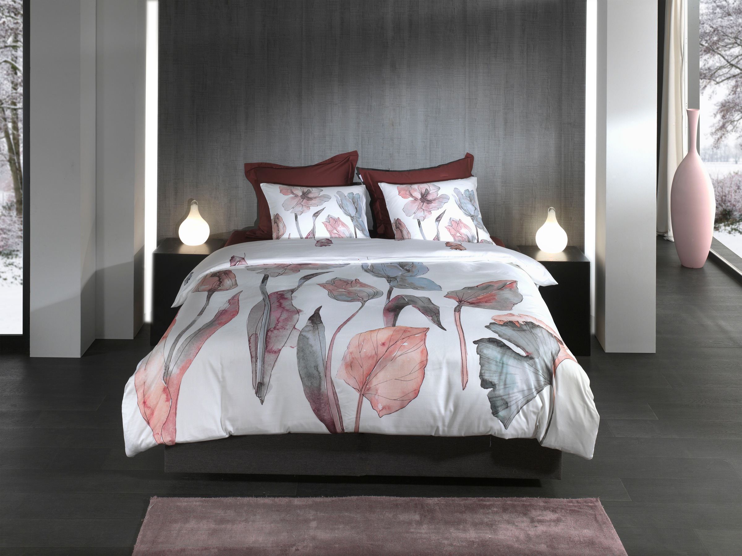 Heckett & Lane Wendebettwäsche "Zeljko" 2 Stk. Blumen Design, 100% Baumwoll günstig online kaufen