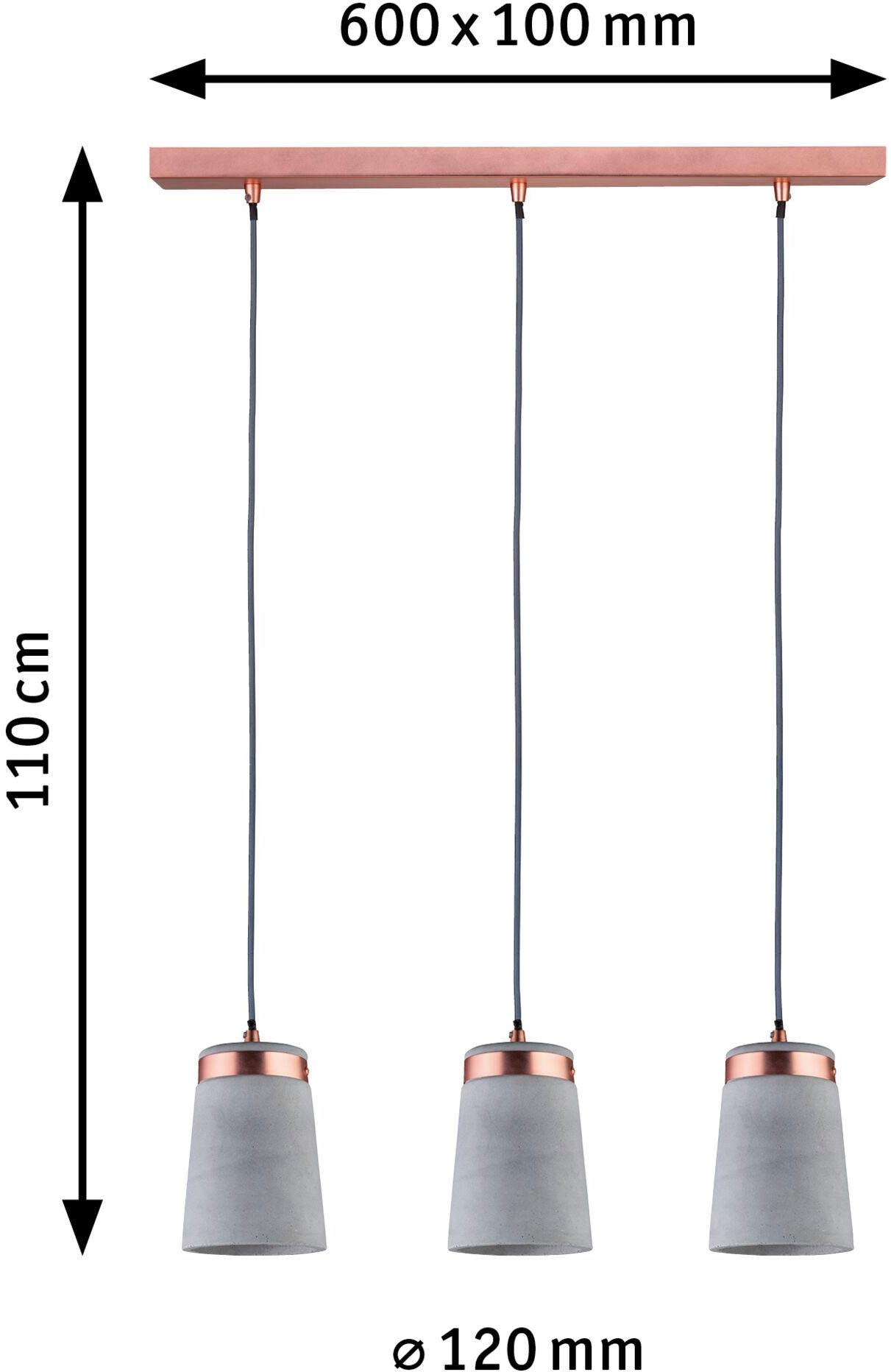 Paulmann LED Pendelleuchte »Stig«, 3 flammig-flammig | BAUR