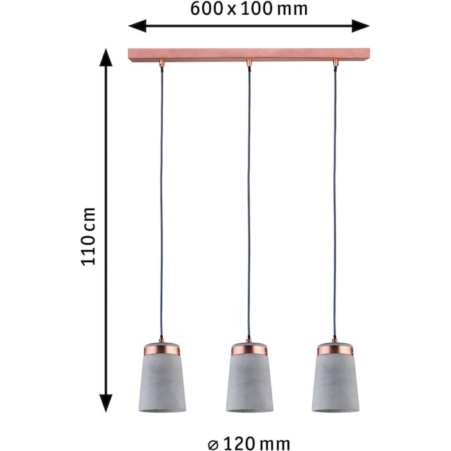 | BAUR LED 3 flammig-flammig Paulmann Pendelleuchte »Stig«,