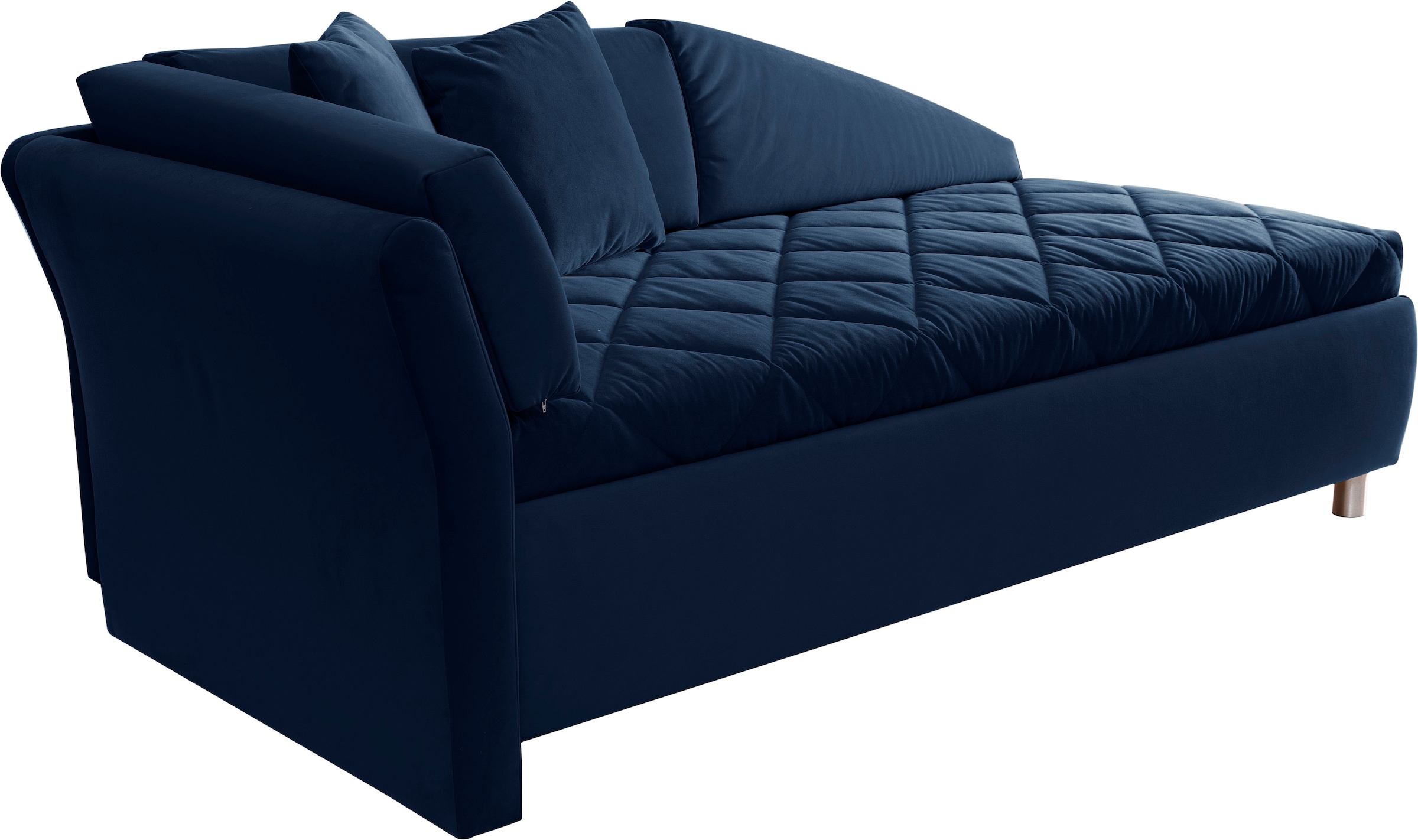 alina Schlafsofa, Bettkasten, Zierkissen-Set aus: 2 Stk. 40x40cm, 1 Stk. 30x30cm