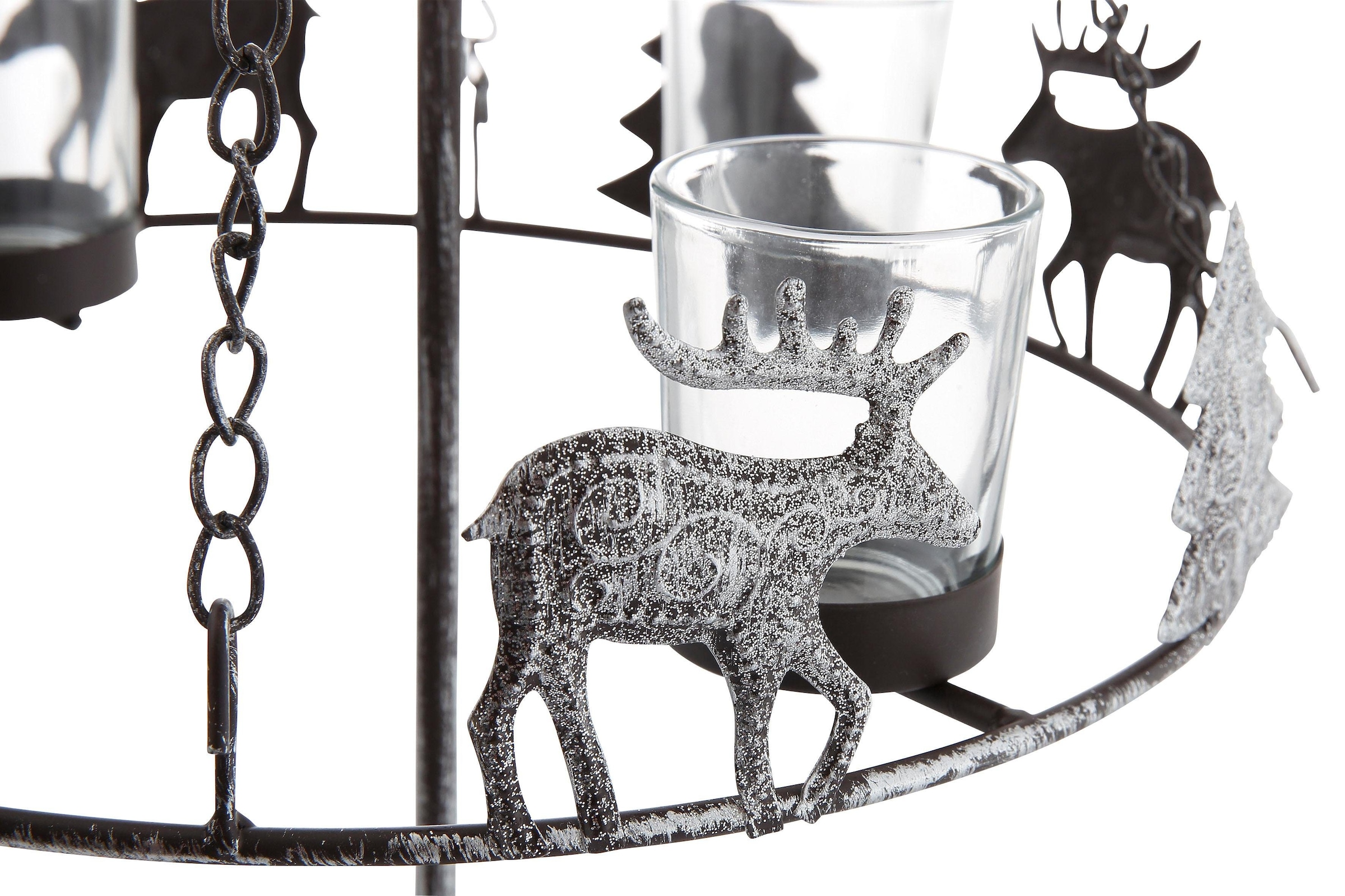 my home Adventsleuchter »Weihnachtsdeko«, | Metall, 4 Glaswindlichtern inkl. BAUR kaufen