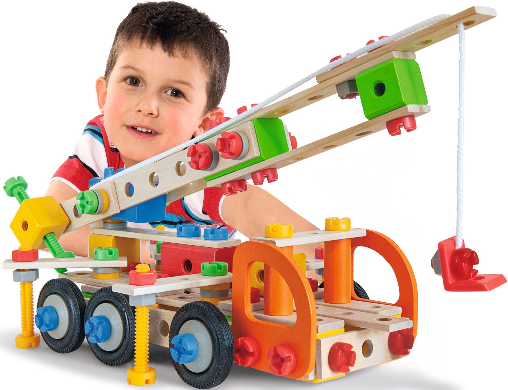 Eichhorn Konstruktionsspielsteine »Constructor Kranwagen«, (170 St.), Made in Germany; FSC®- schützt Wald - weltweit