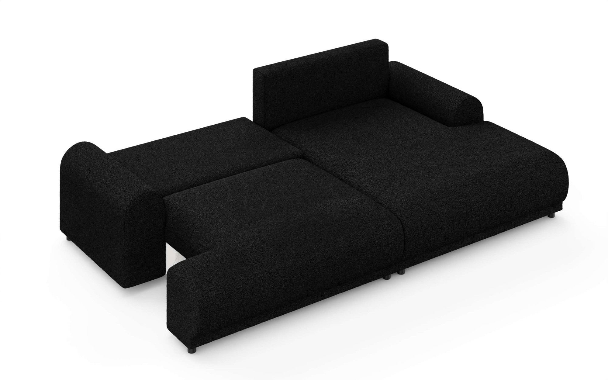 INOSIGN Ecksofa »Marsby, mit Bettfunktion und Bettkasten, Maße: B/H/T 242/65/145 cm«, L-Form mit Wellenunterfederung, Recamiere links oder rechts bestellbar