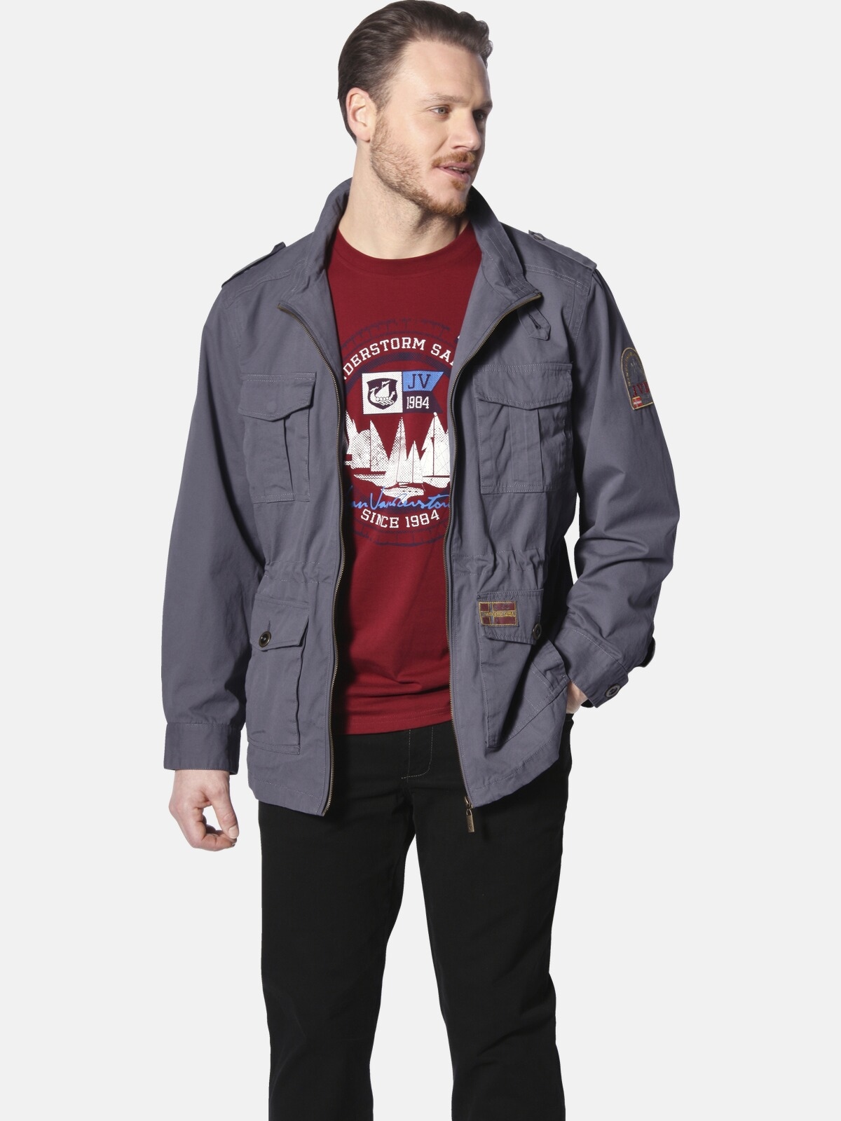 Jan Vanderstorm Fieldjacket "Fieldjacket BROR" 1 Stk. tlg. ohne Kapuze in m günstig online kaufen