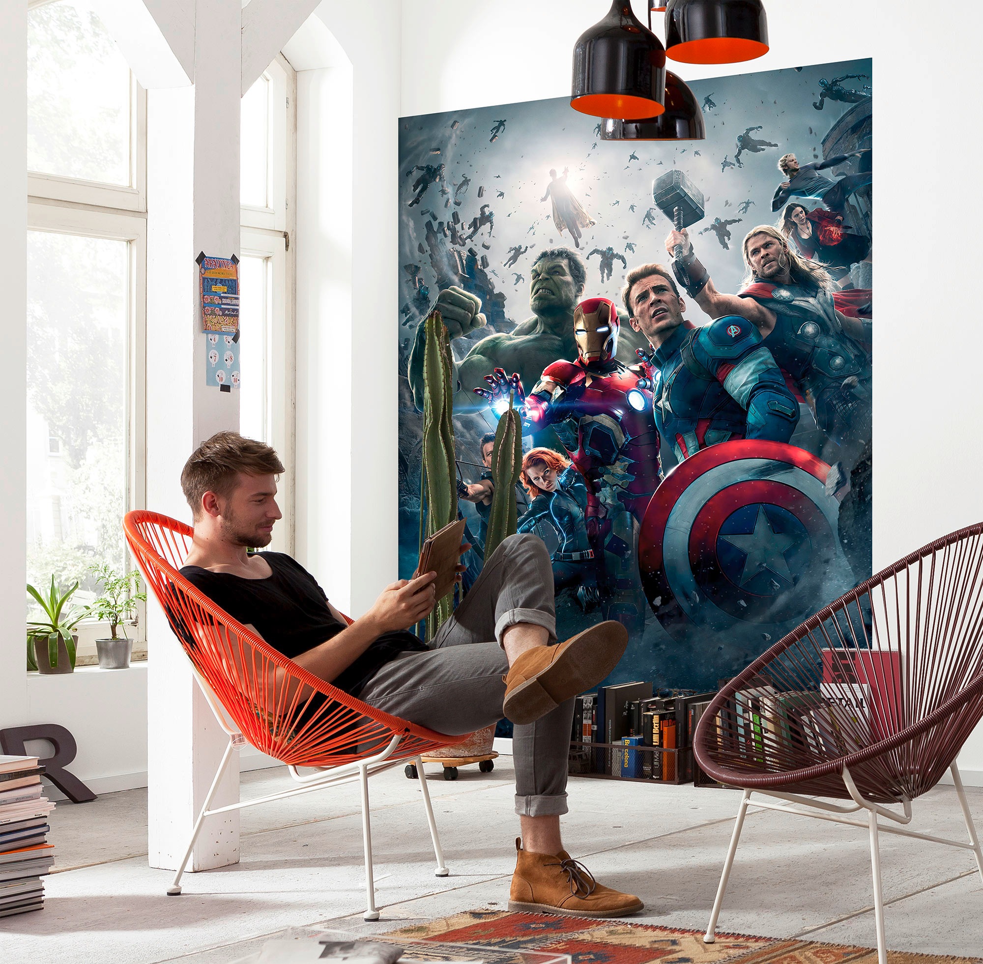 Komar Fototapete "Avengers-Age-of-Ultron-Movie-Poster - Größe 184 x 254 cm" bedruckt glatt Kinderzimmer