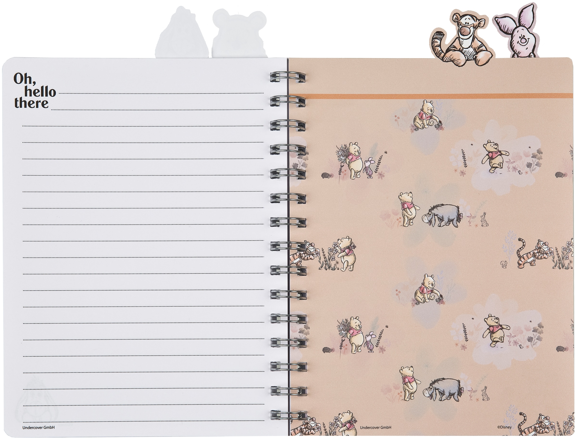 UNDERCOVER Kinderrucksack »Winnie Pooh« inkluisve Notizbuch A5 und Mäppchen