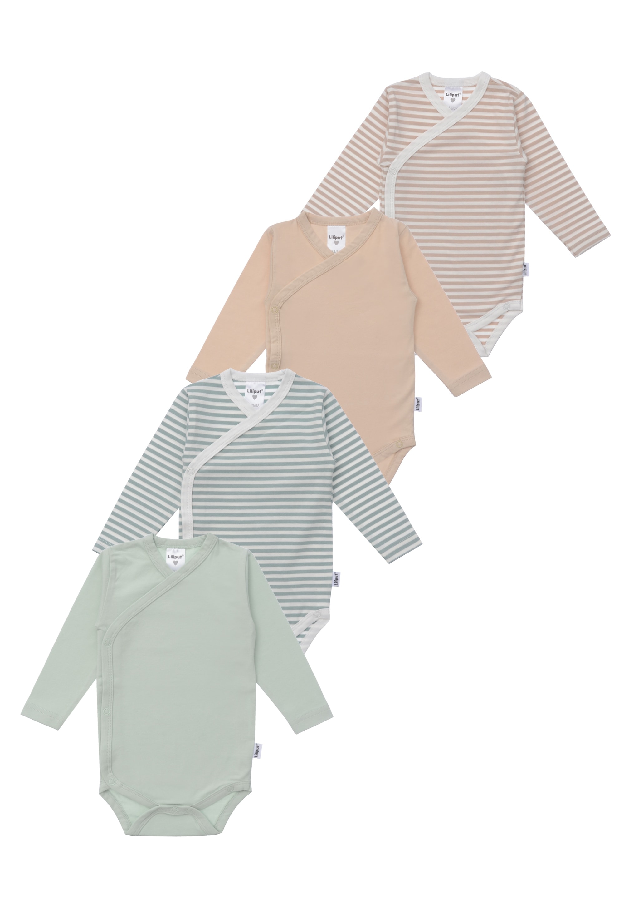 LILIPUT Jungen Jumpsuit, Gr. 50, bunt, 95% Baumwolle, 5% Polyester, Overalls, 4-teilig mit praktischen Druckknöpfen