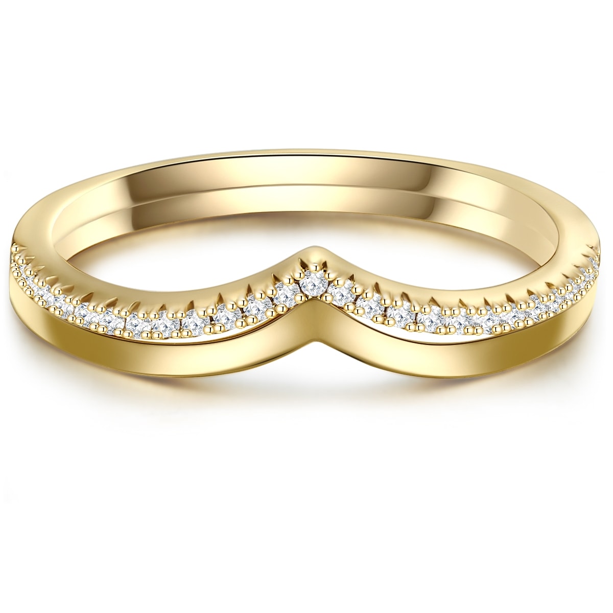 Fingerring GLANZSTÜCKE MÜNCHEN "GSM1402" Gr. 60, gelbgold, Fingerringe, Damen, 60, Silber 925 (Sterlingsilber), 3,6mm, Fingerring, aus Sterling silber