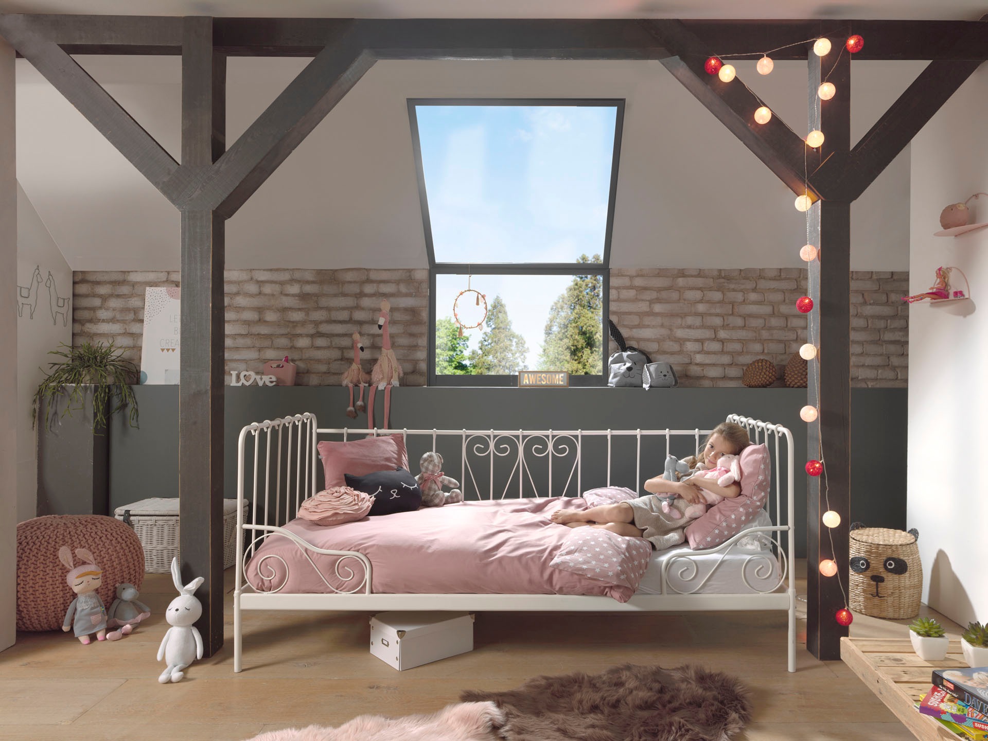 Vipack Jugendbett »Alice«, (Made in Europe), Metallbett, mit Lattenrost