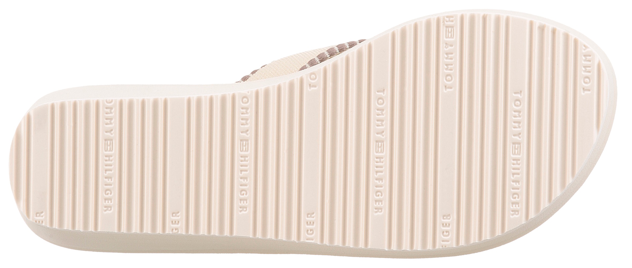 Tommy Hilfiger Dianette »WEDGE BEACH SANDAL«, Keilabsatz, Zehentrenner, Sommerschuh mit Logoschriftzug