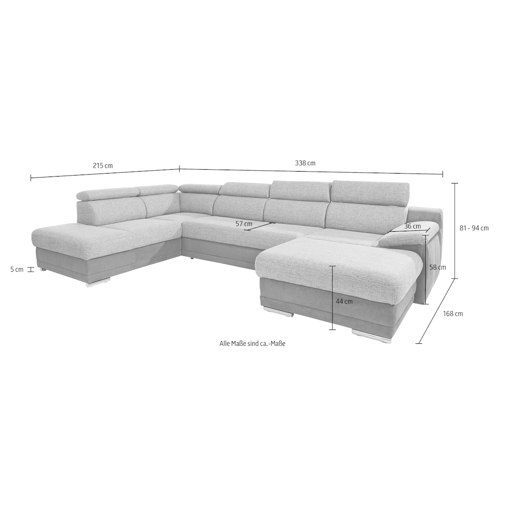 sit&more Wohnlandschaft »Xenia U-Form«