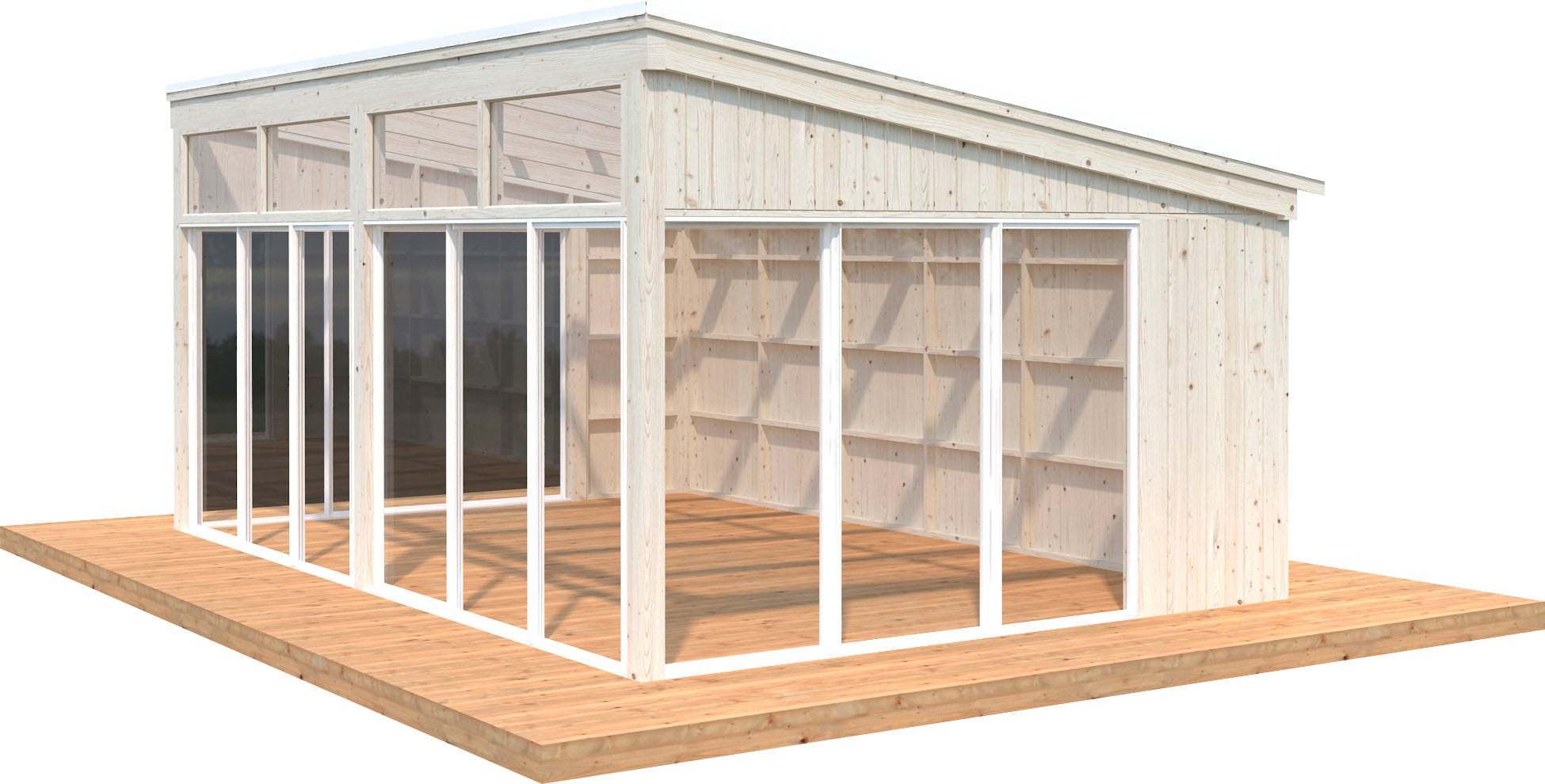 Palmako Holzpavillon »Nova«, Doppelstegplatten, BxT: 617x397 cm,transparent