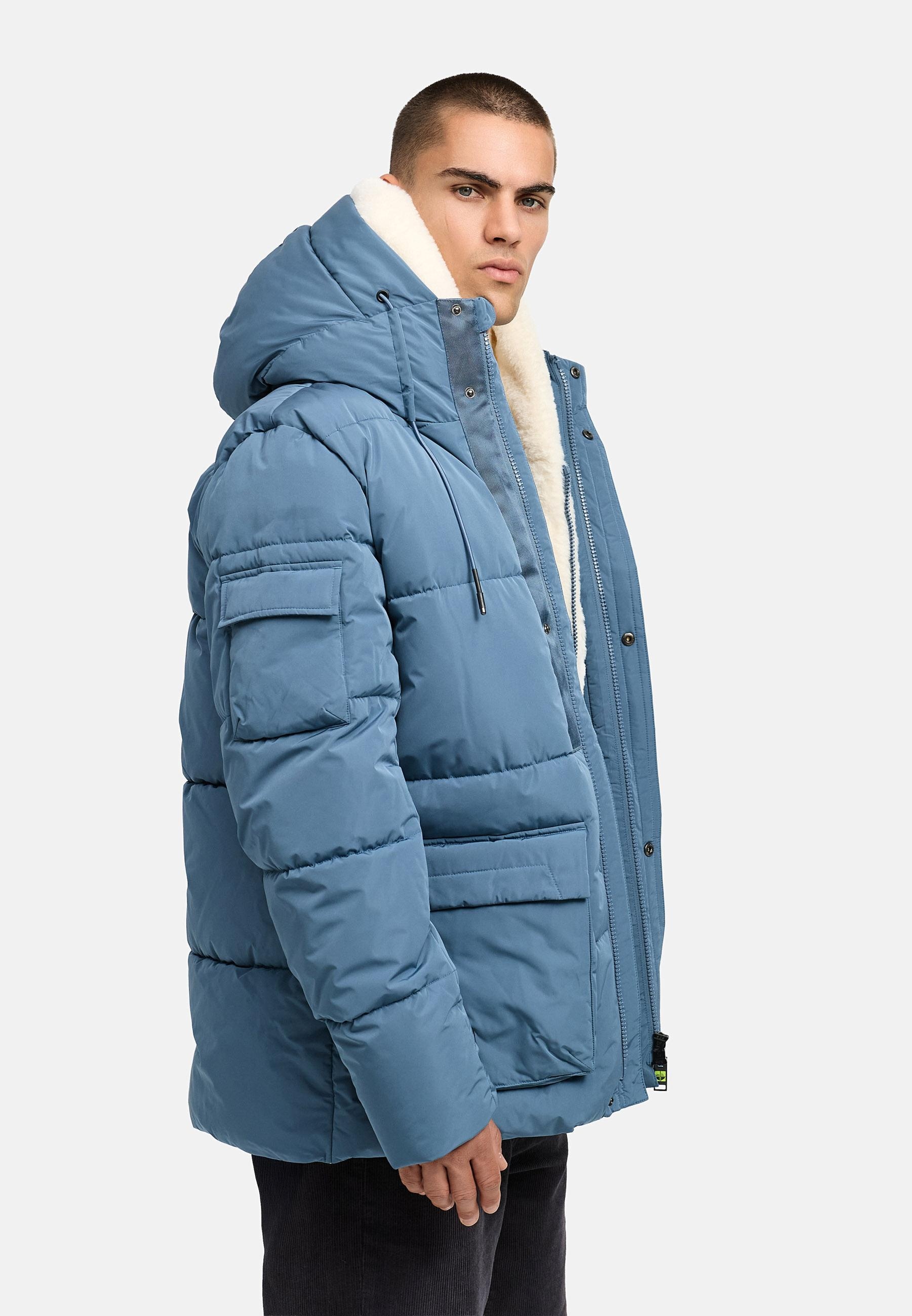 Stone Harbour Winterjacke »Lauroo XX« mitKapuze urbane Herren Steppjacke mit kuscheligem Teddyfleece