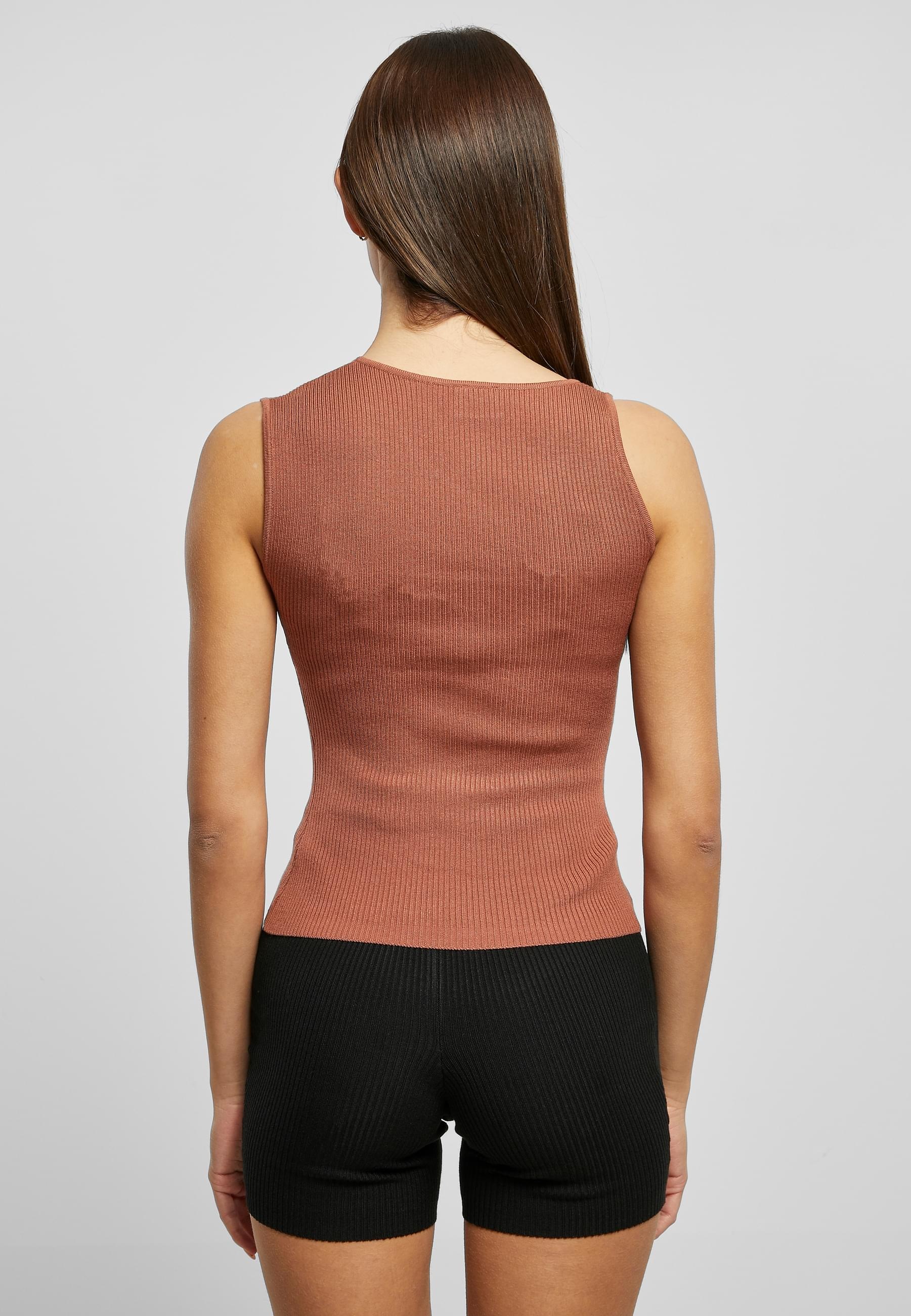 URBAN CLASSICS T-Shirt »Urban Classics Damen Ladies Rib Knit Asymmetric Top«, (1 tlg.)