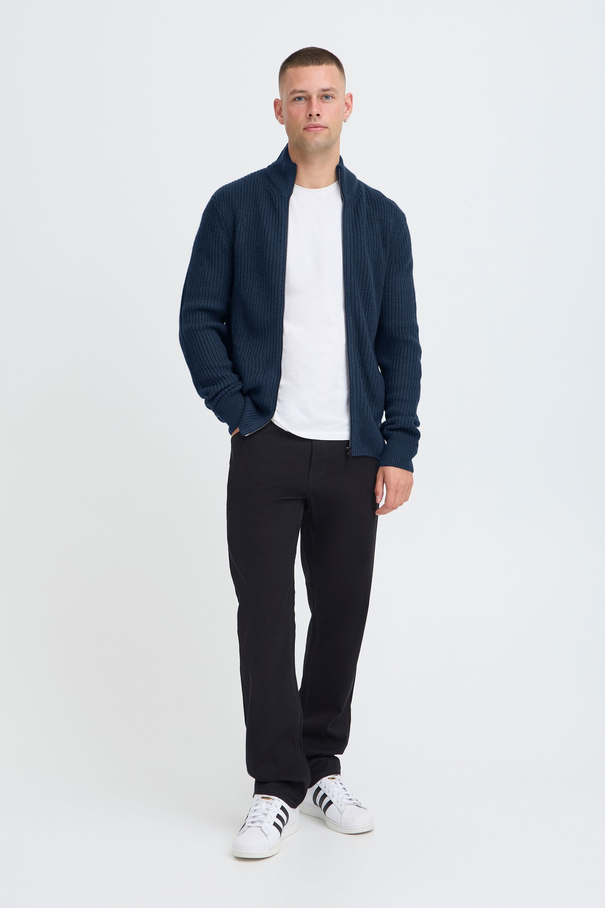 Blend Strickjacke »BHMRibes« Schicke Zip-Jacke mit Eingrifftaschen