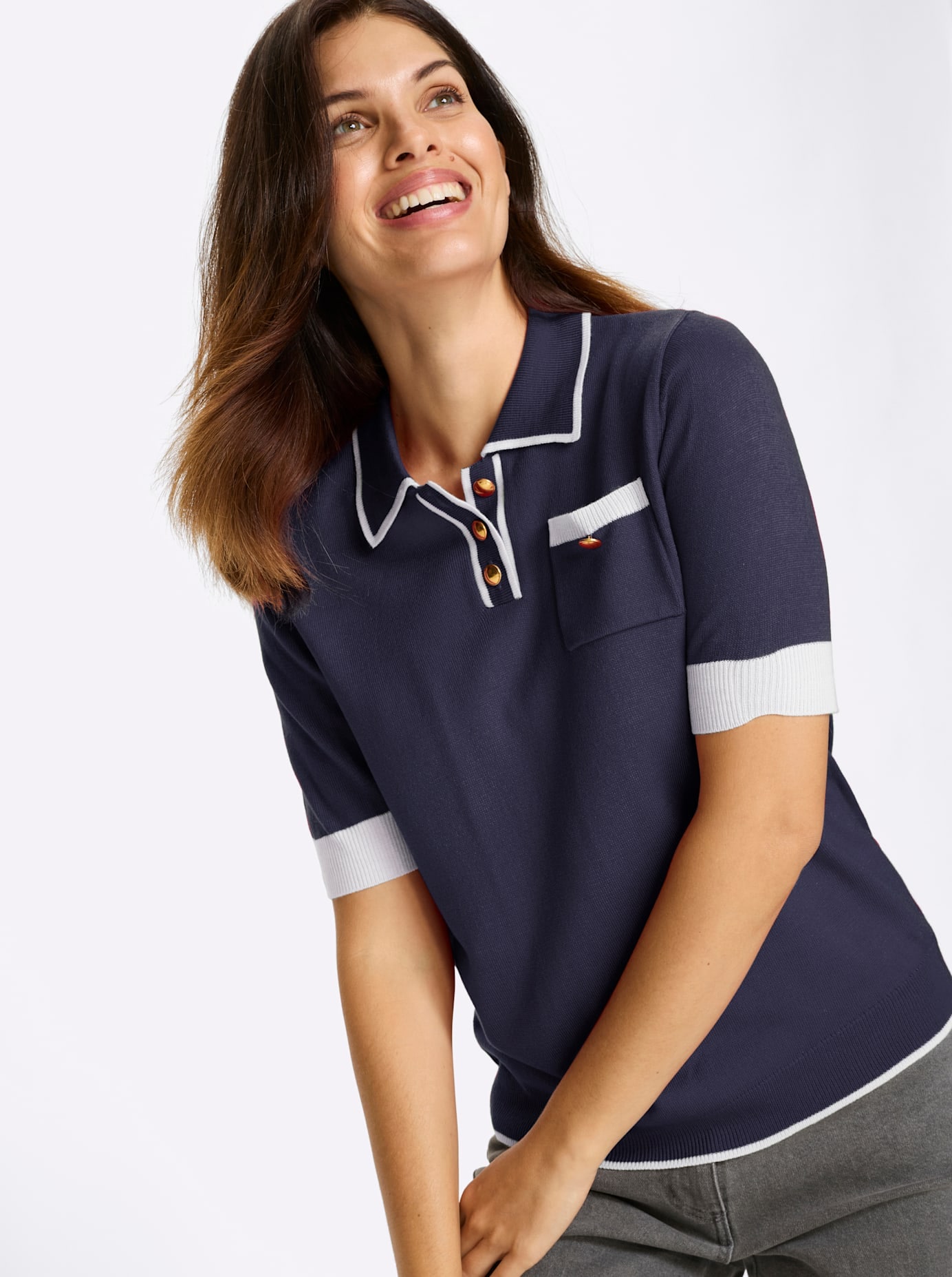 Classic Basics Kurzarmpullover »Polopullover«