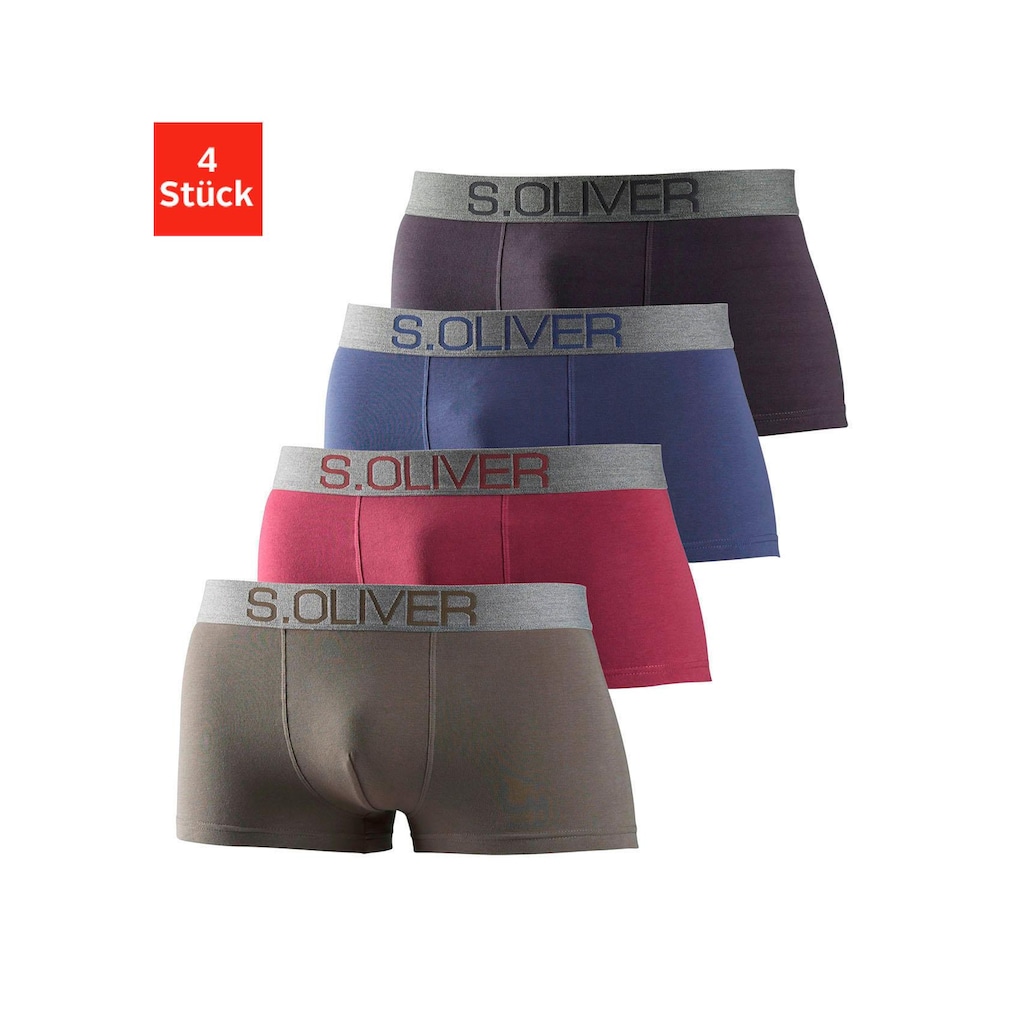 s.Oliver Boxershorts, (Packung, 4 St.)